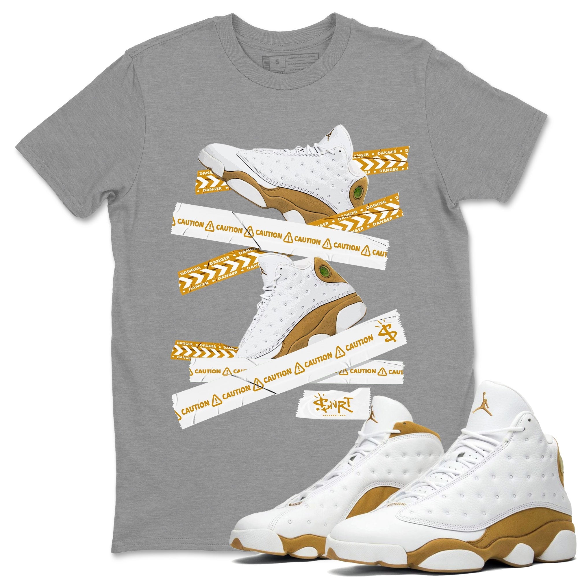 Caution Tape snkmatch Tee - Air Jordan 13 Wheat