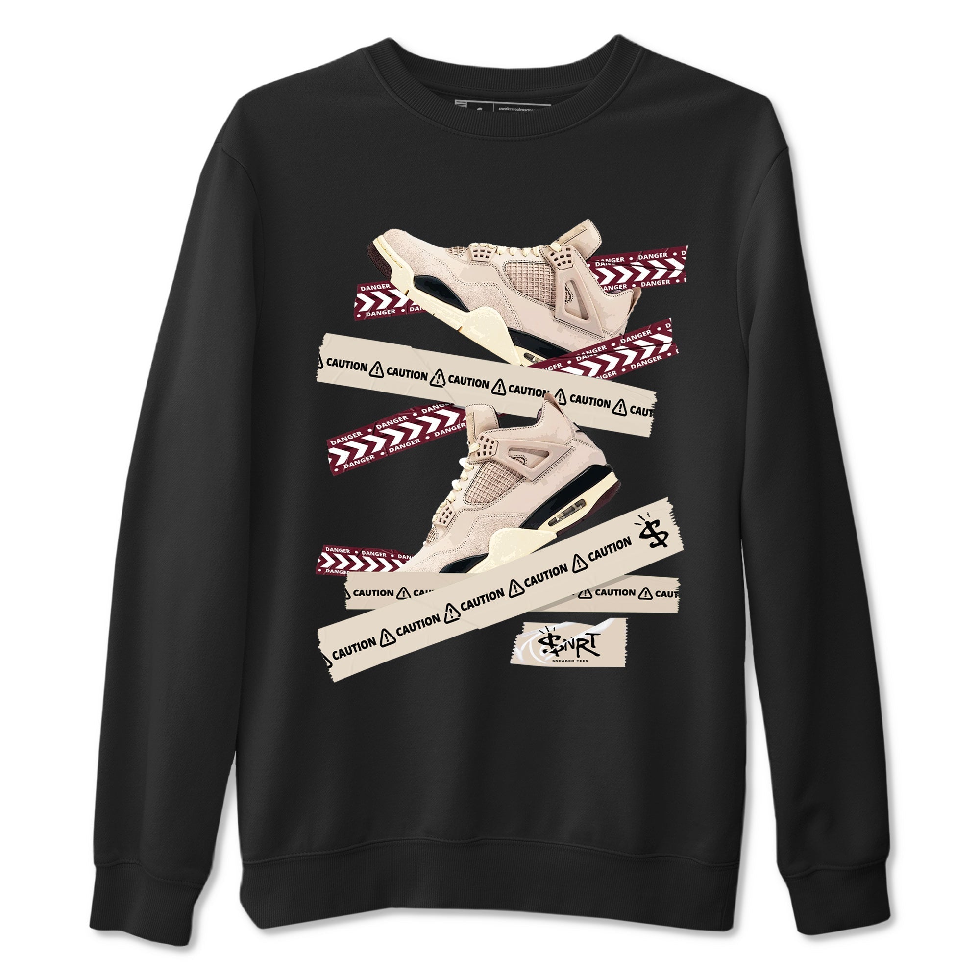 Caution Tape snkmatch Tees - Air Jordan 4 A Ma Maniere x Fossil Stone