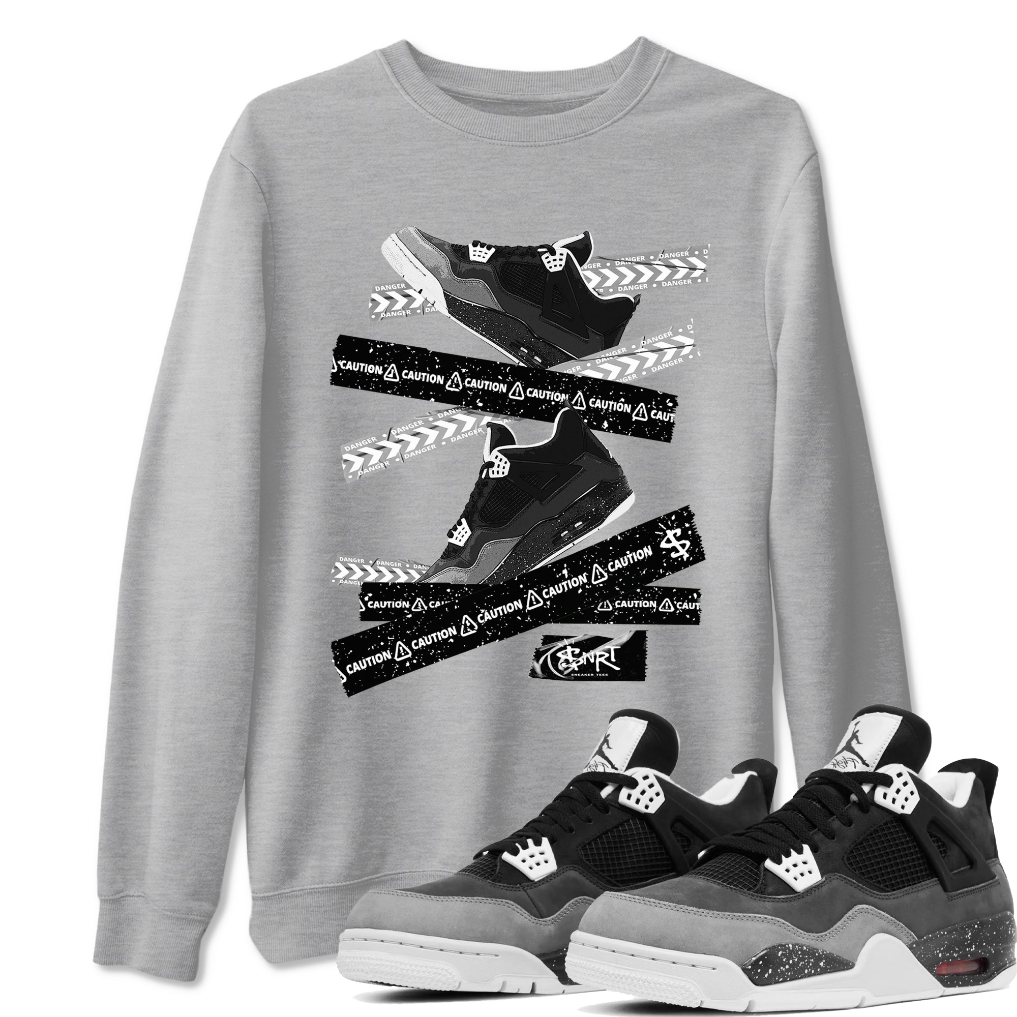 Caution Tape snkmatch Tees - Air Jordan 4 Fear