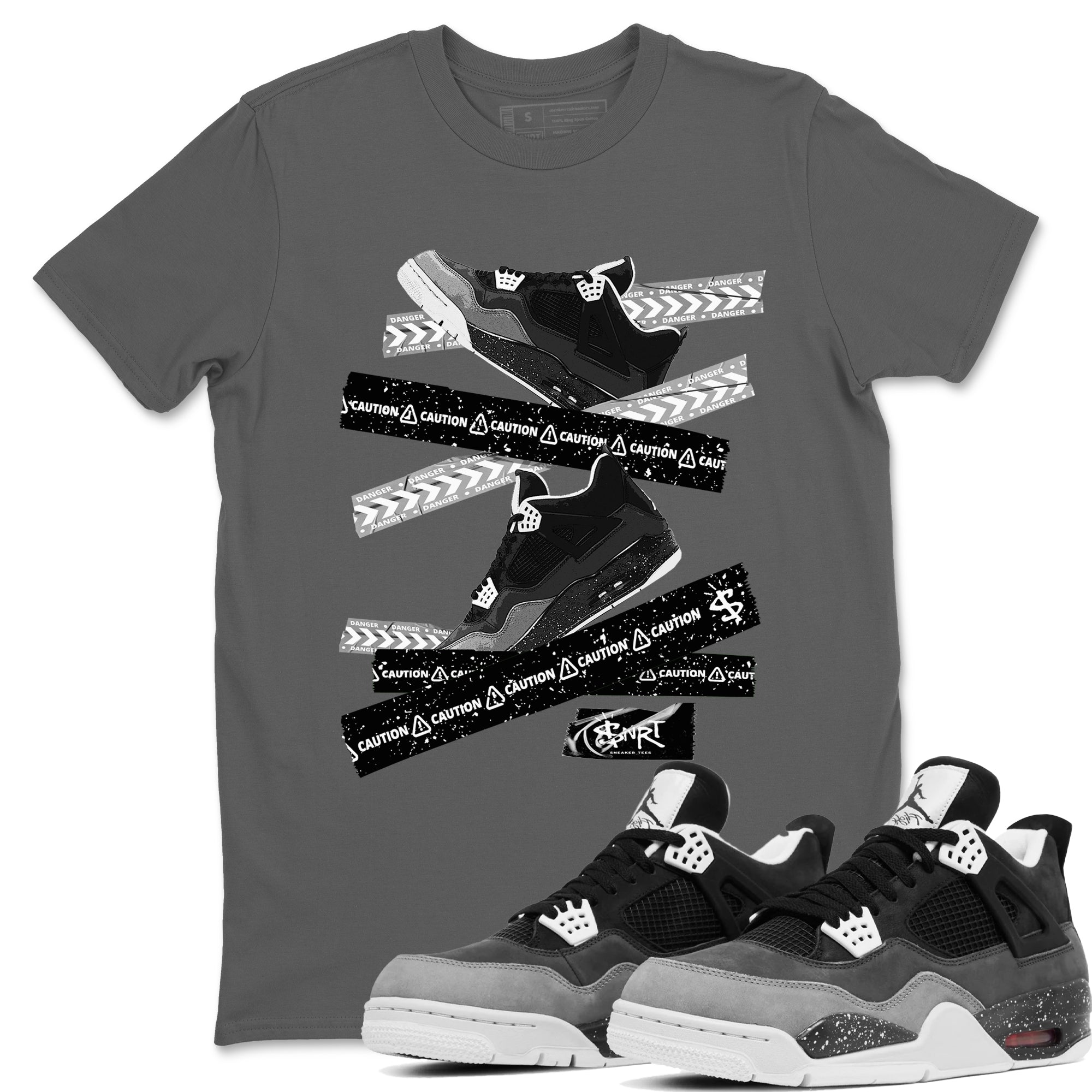 Caution Tape snkmatch Tees - Air Jordan 4 Fear