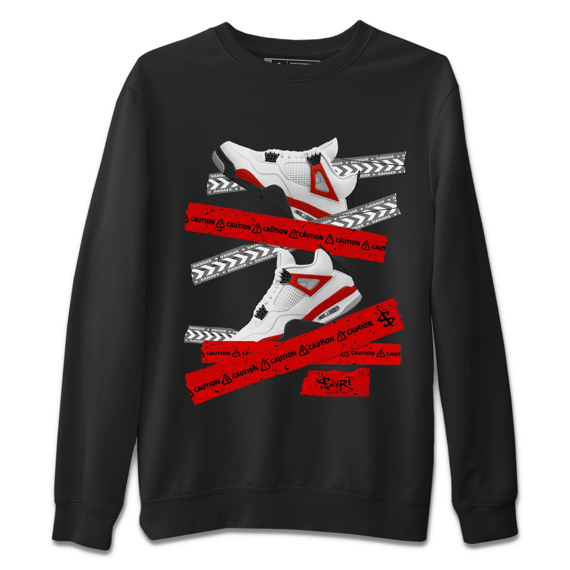 Caution Tape Unisex Tops - Air Jordan 4 Red Cement