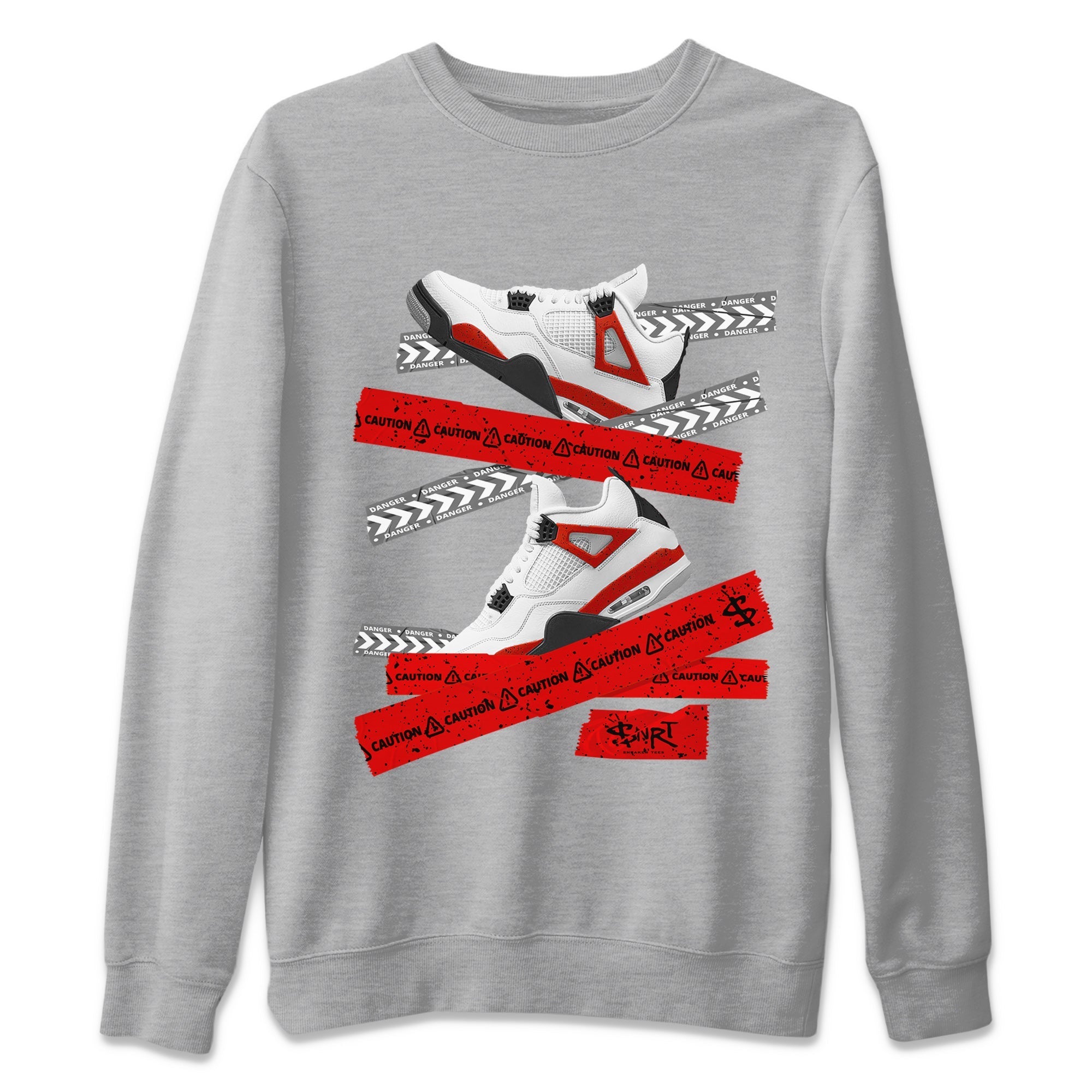Caution Tape Unisex Tops - Air Jordan 4 Red Cement