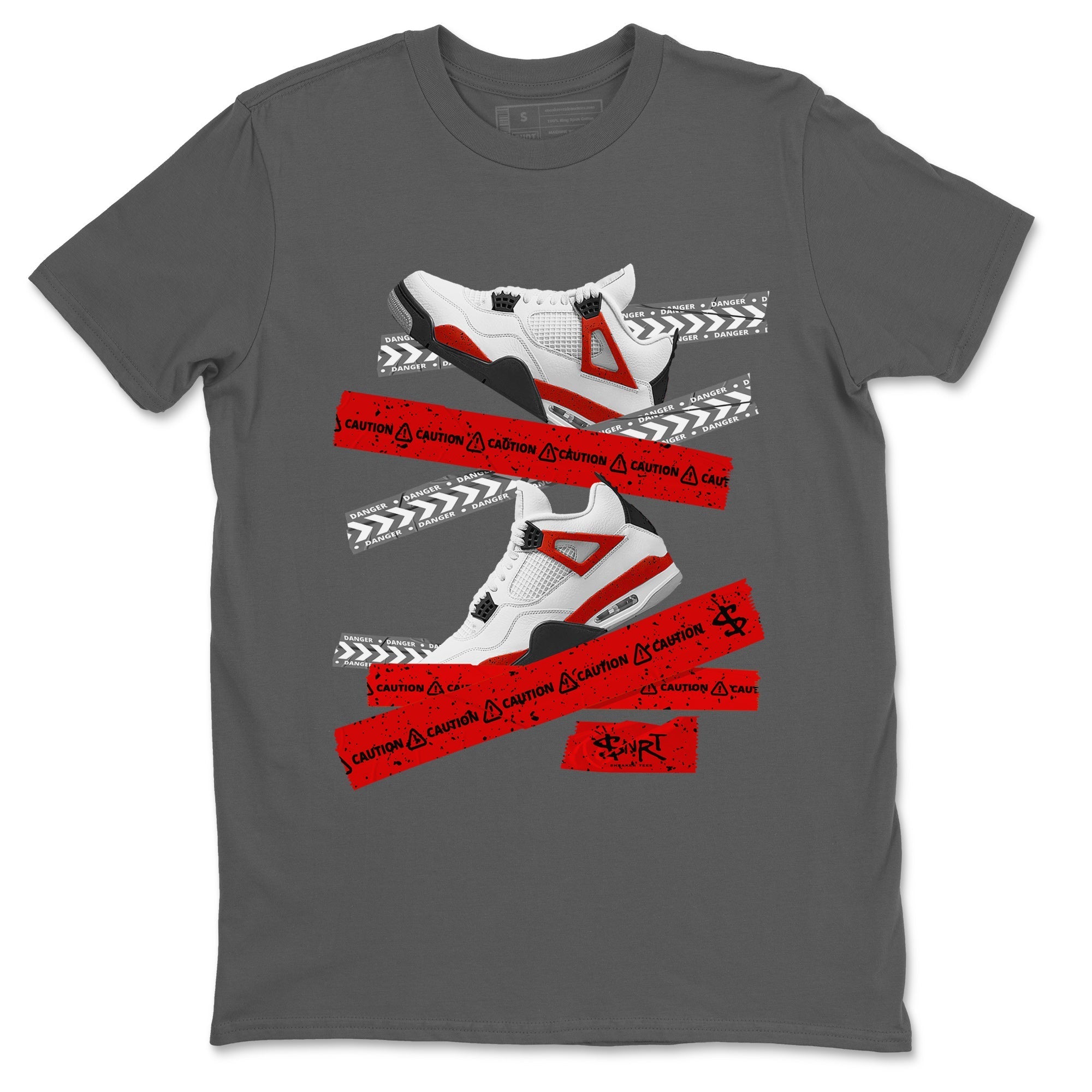 Caution Tape Unisex Tops - Air Jordan 4 Red Cement