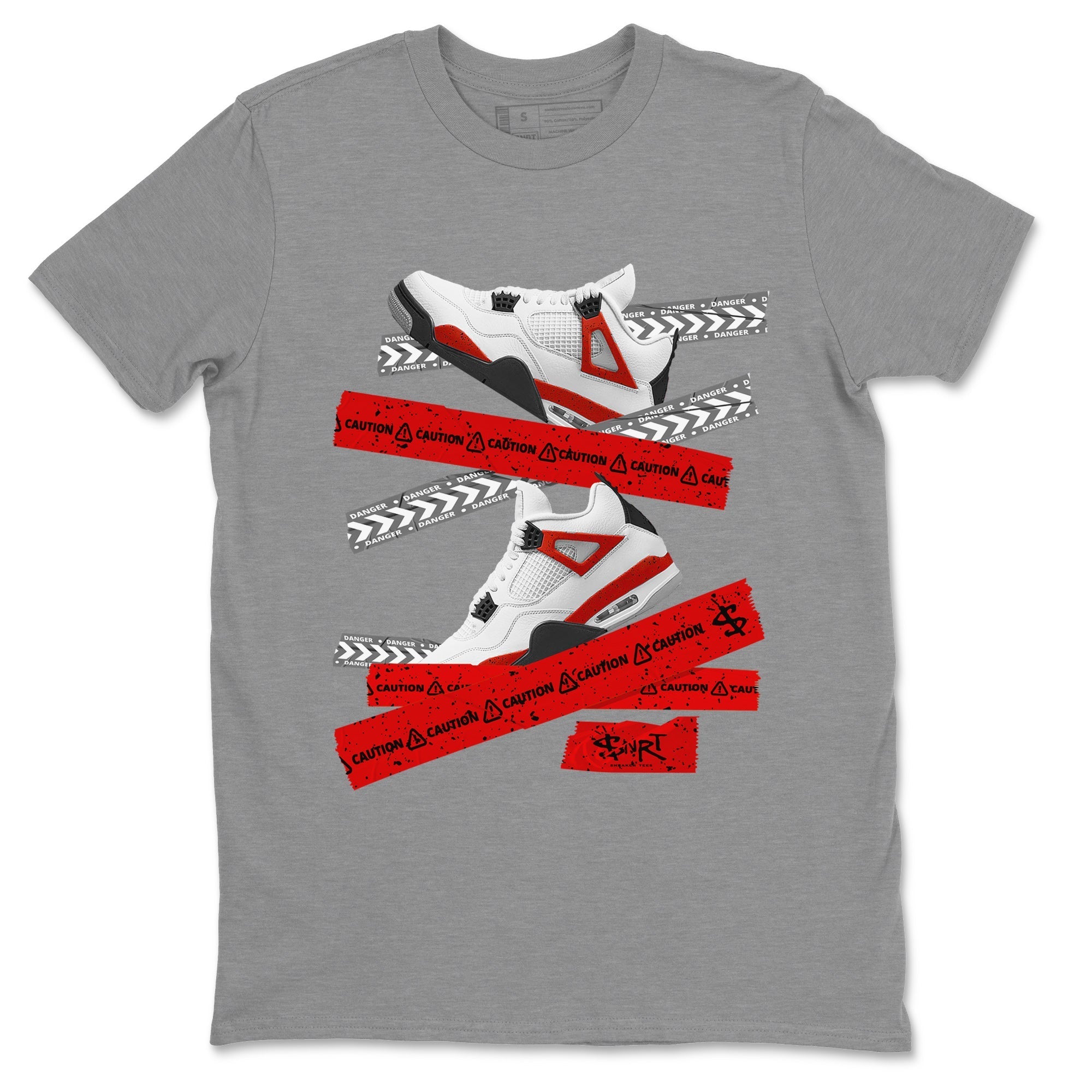 Caution Tape Unisex Tops - Air Jordan 4 Red Cement