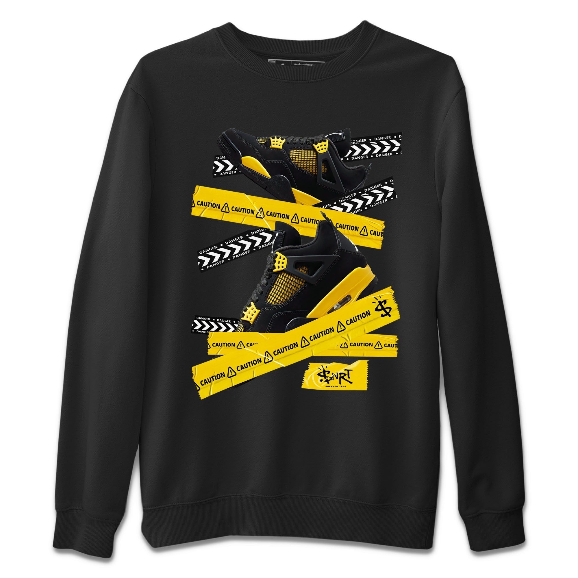Caution Tape Unisex Tops - Air Jordan 4 Thunder