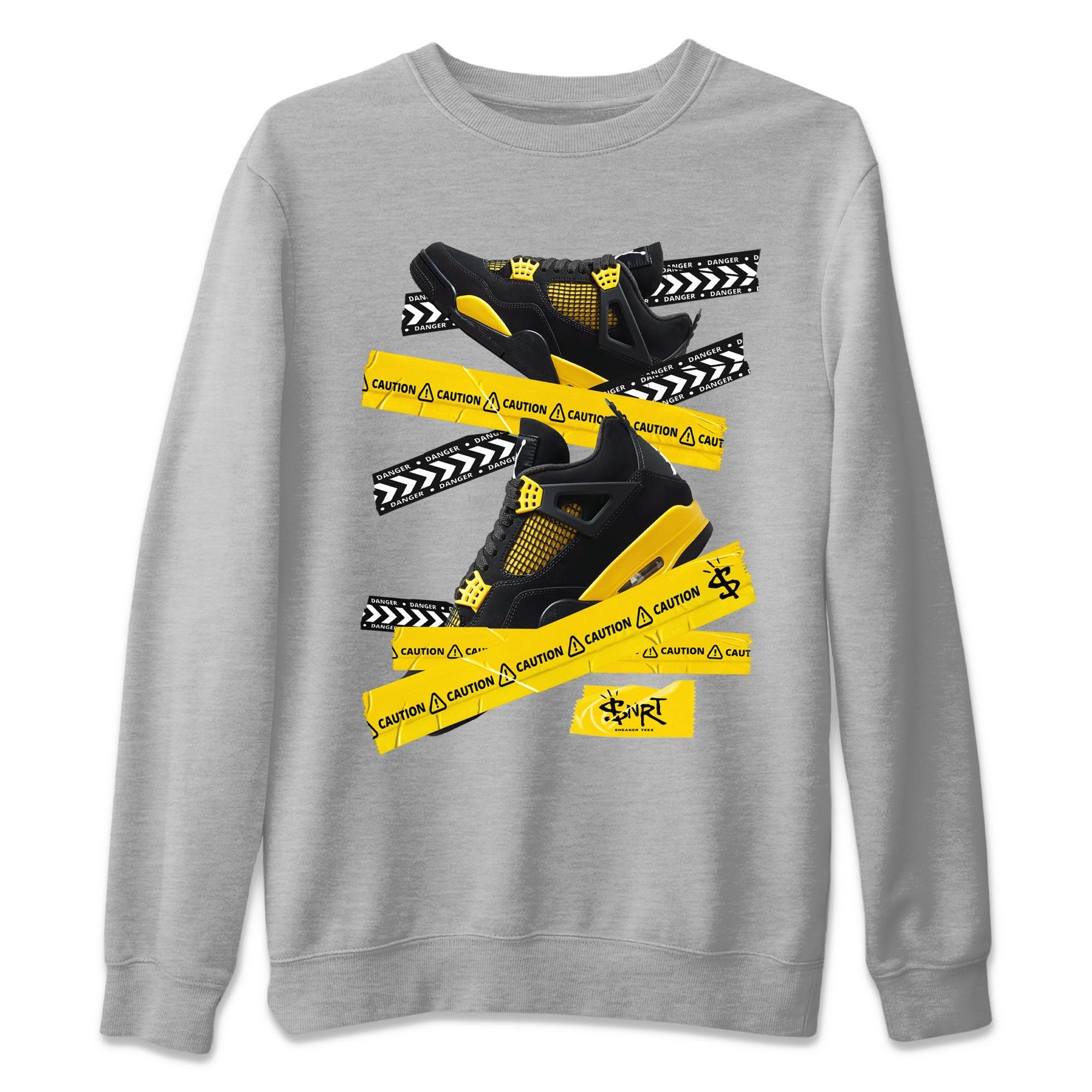 Caution Tape Unisex Tops - Air Jordan 4 Thunder