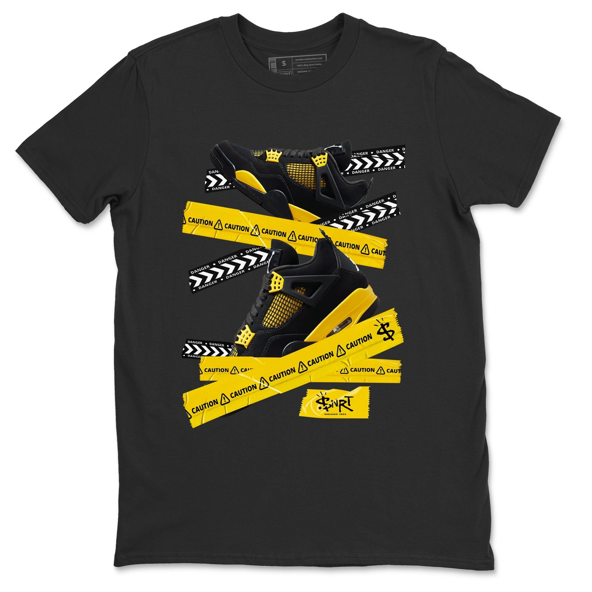 Caution Tape Unisex Tops - Air Jordan 4 Thunder