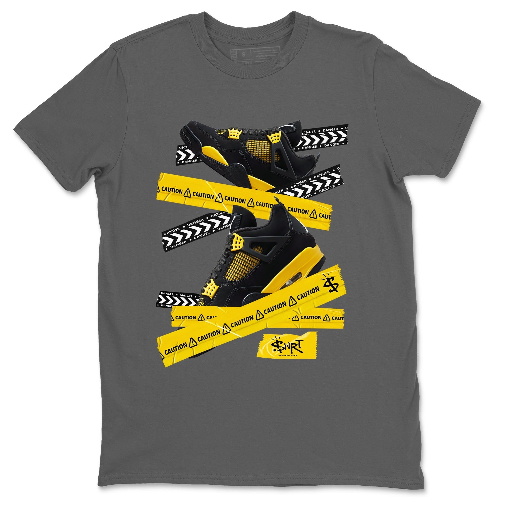 Caution Tape Unisex Tops - Air Jordan 4 Thunder