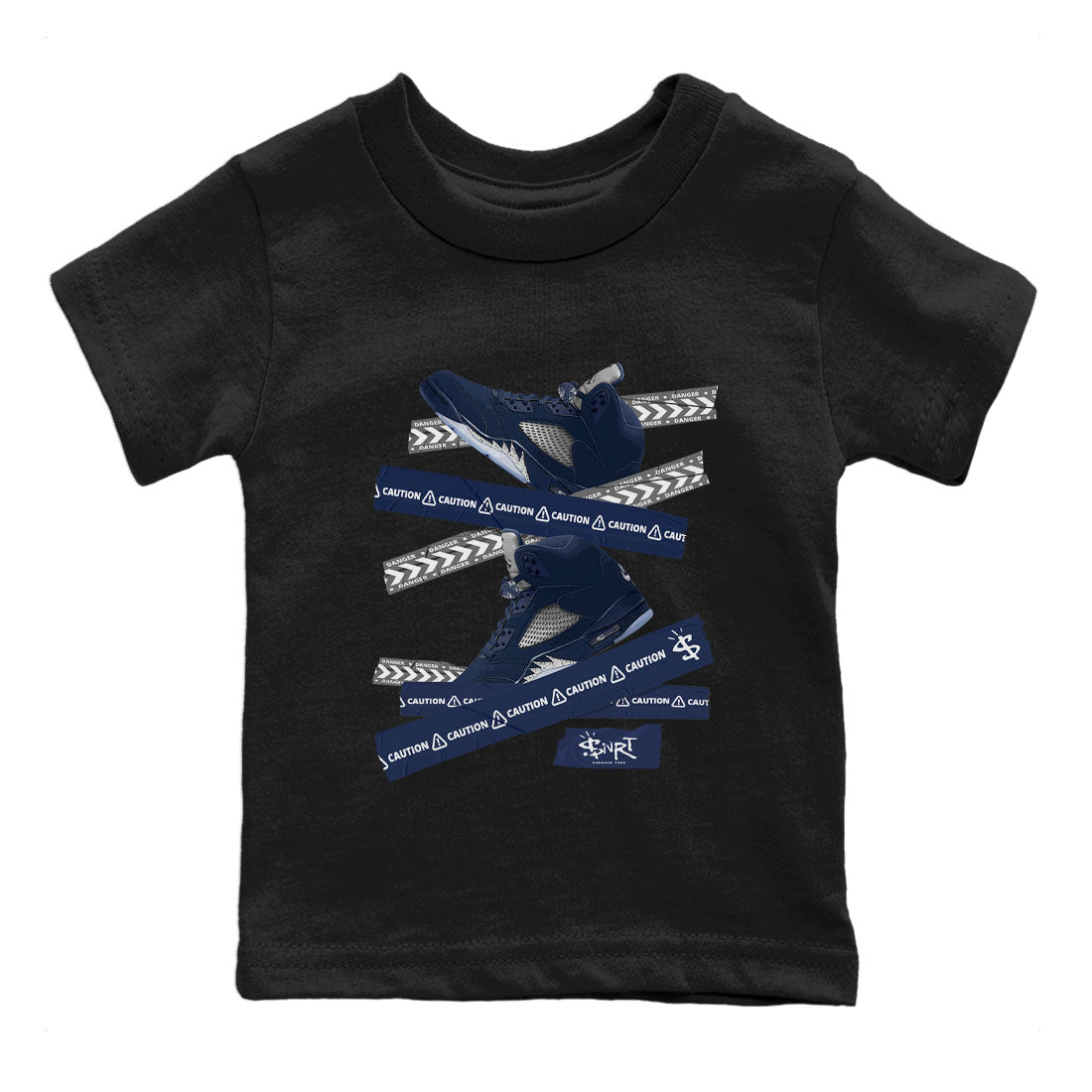 Caution Tape Kids Tops - Air Jordan 5 Georgetown
