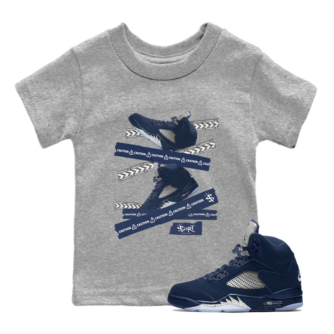 Caution Tape Kids Tops - Air Jordan 5 Georgetown