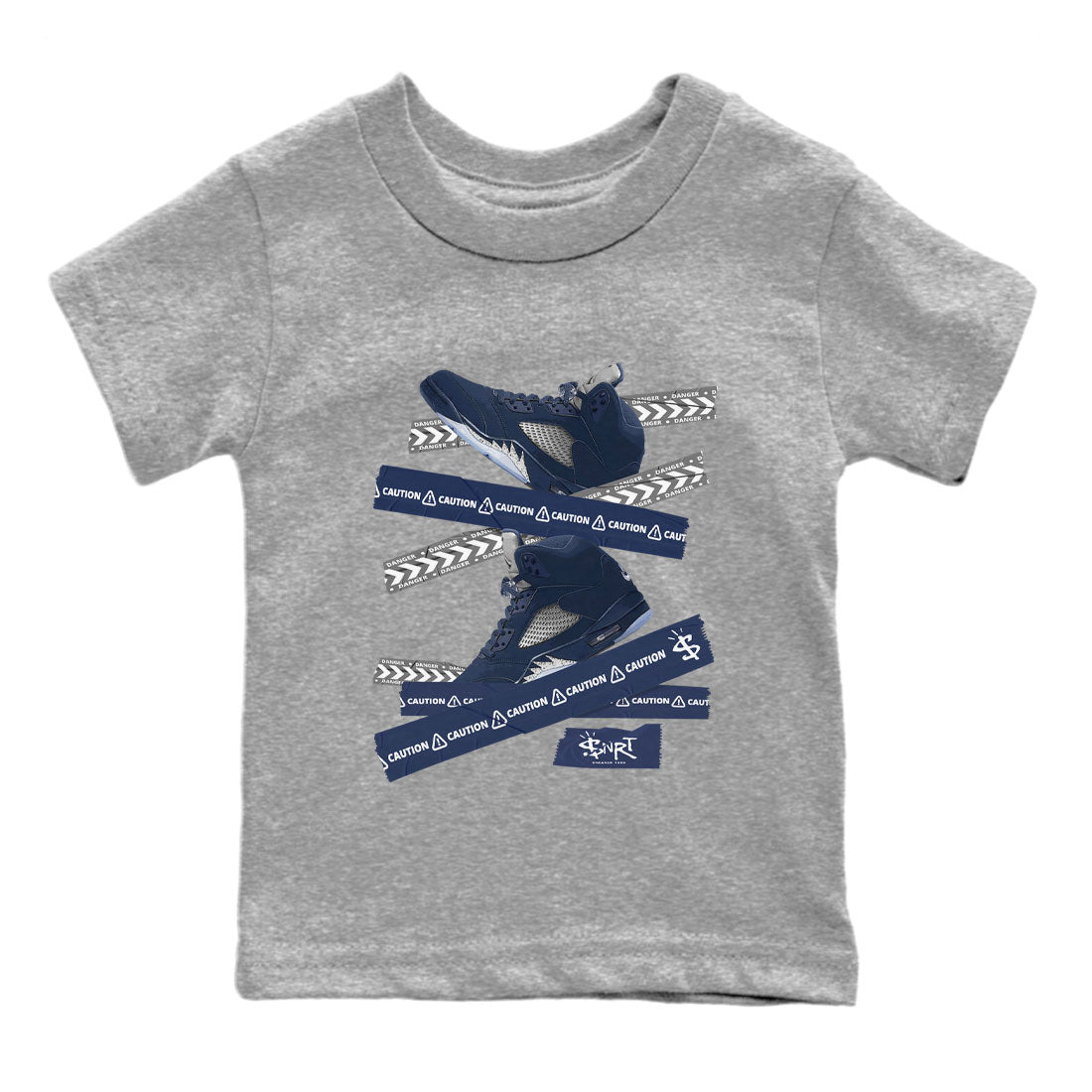Caution Tape Kids Tops - Air Jordan 5 Georgetown