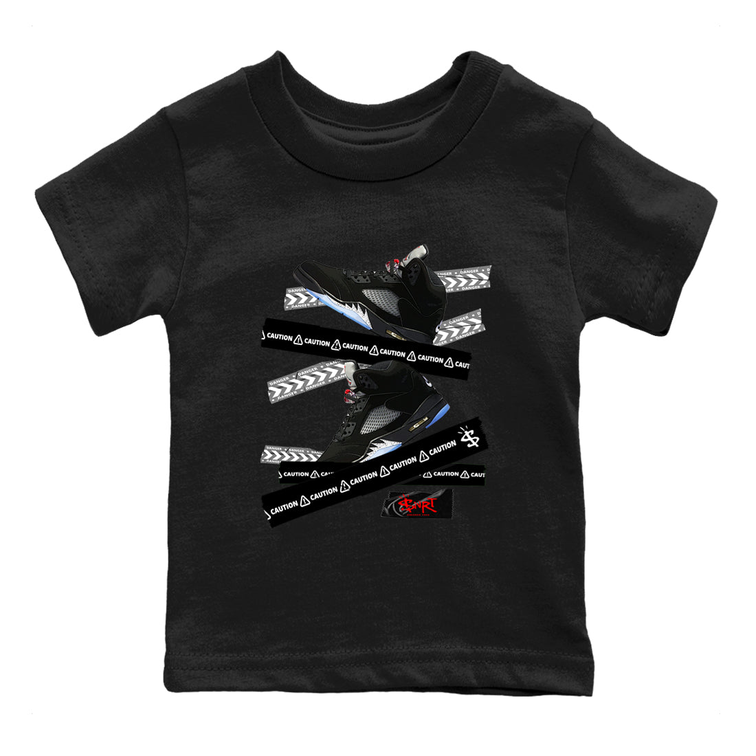 Caution Tape snkmatch Tees Kids - Air Jordan 5 Reimagined