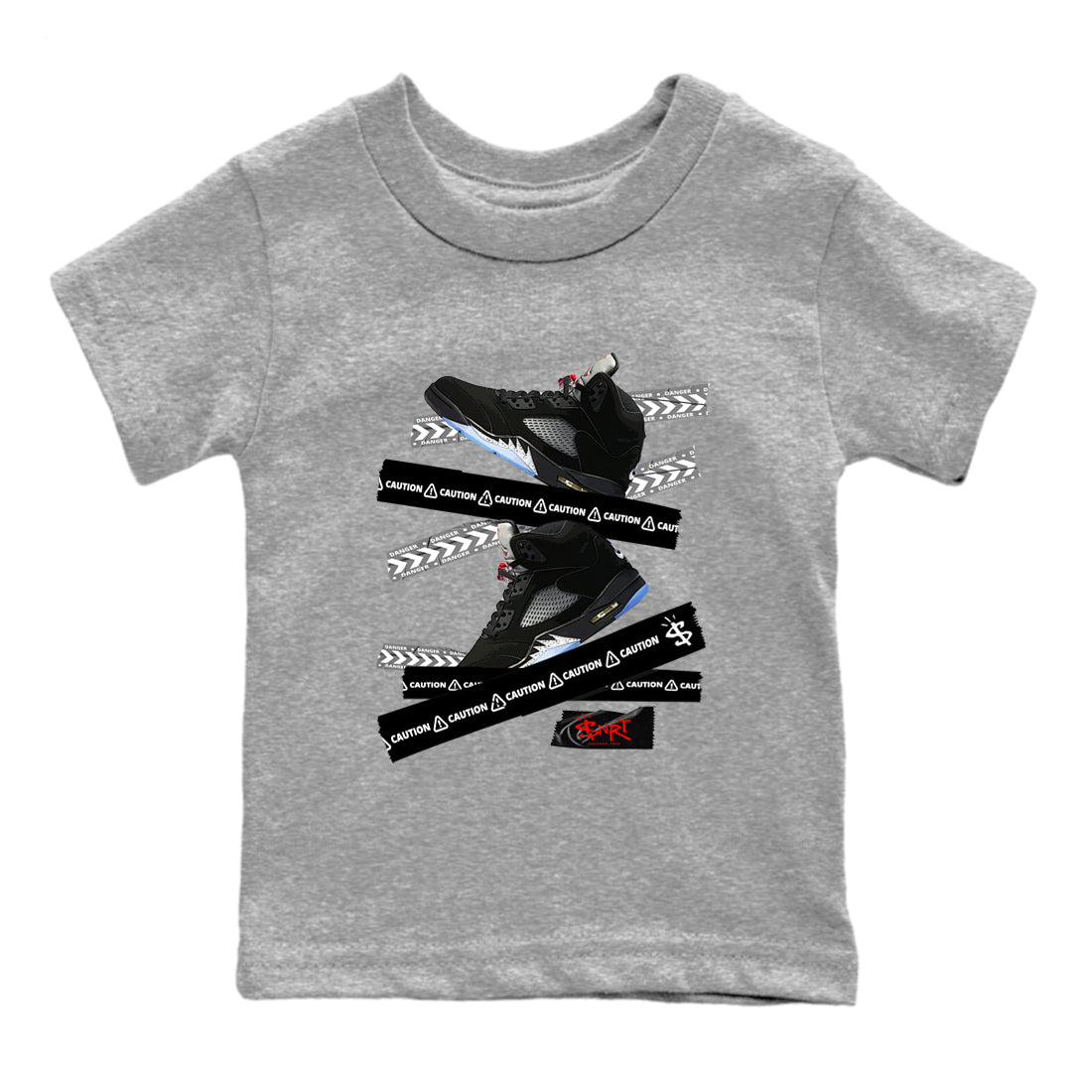 Caution Tape snkmatch Tees Kids - Air Jordan 5 Reimagined