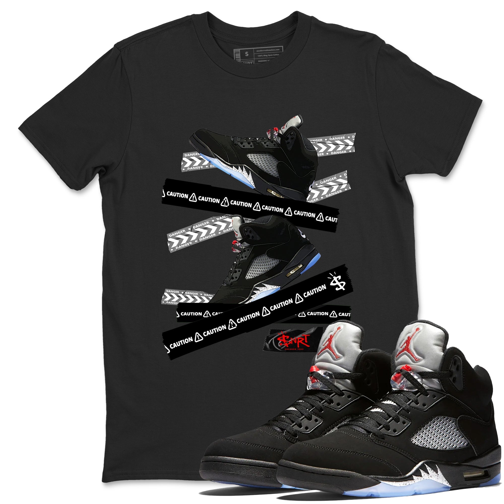 Caution Tape snkmatch Tees - Air Jordan 5 Reimagined
