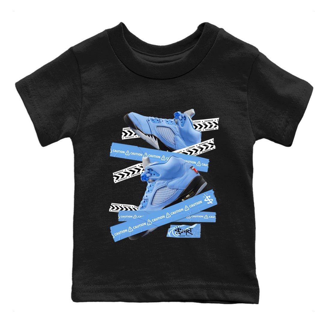 Caution Tape Kids Tops - Air Jordan 5 UNC