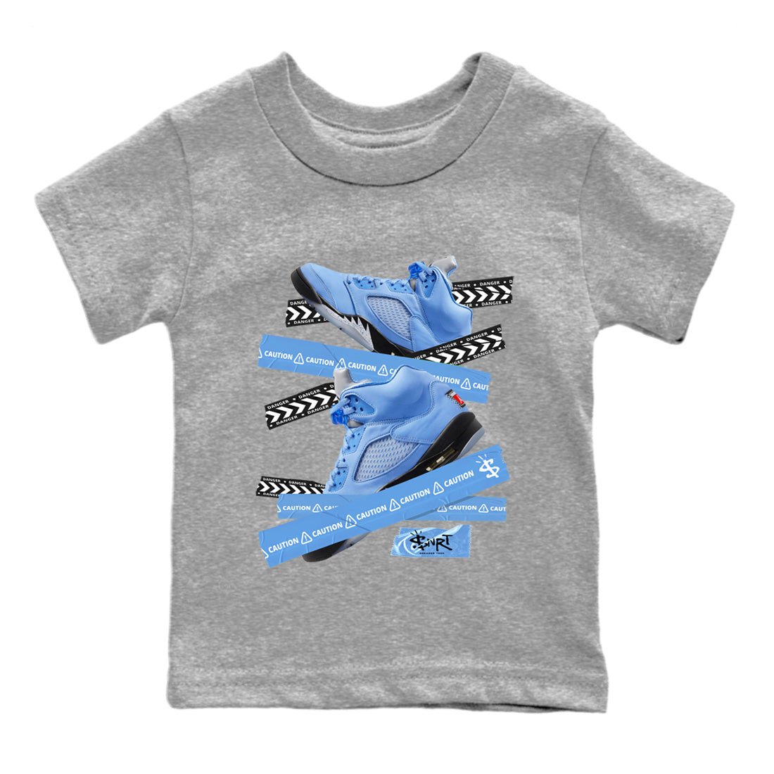 Caution Tape Kids Tops - Air Jordan 5 UNC