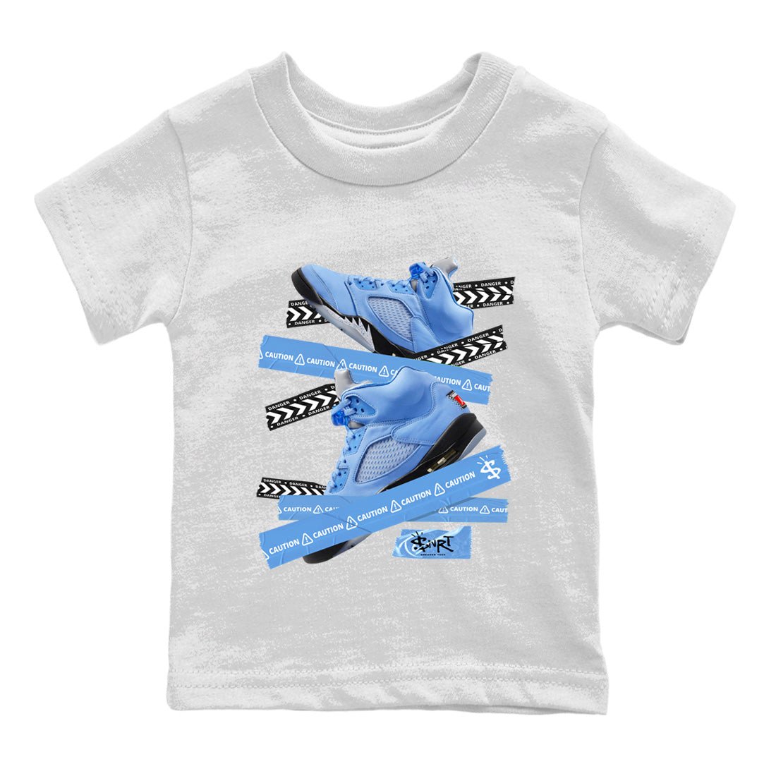 Caution Tape Kids Tops - Air Jordan 5 UNC