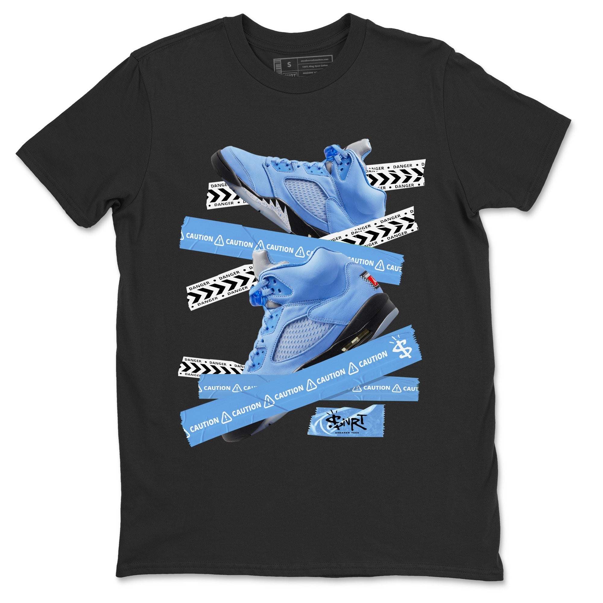 Caution Tape Unisex Tops - Air Jordan 5 UNC
