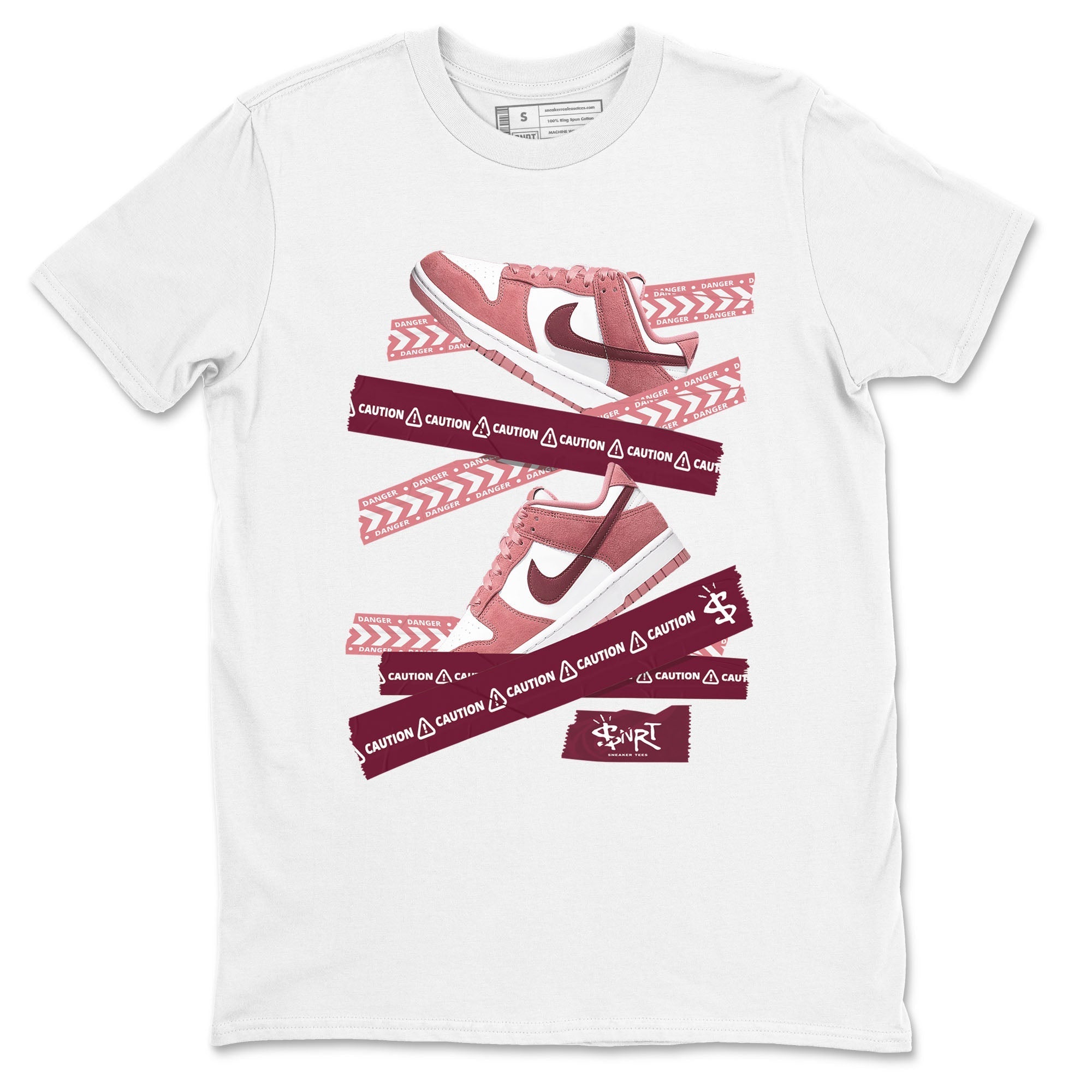 Caution Tape snkmatch Tees - Dunk Valentines Day 2024