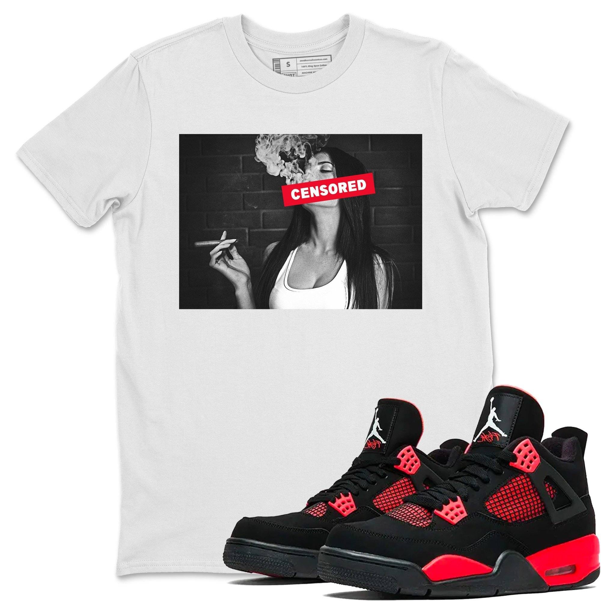 Censored Unisex Tops - Air Jordan 4 Red Thunder