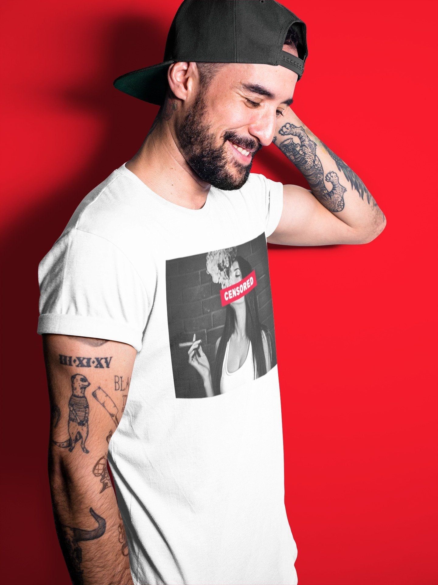 Censored Unisex Tops - Air Jordan 4 Red Thunder
