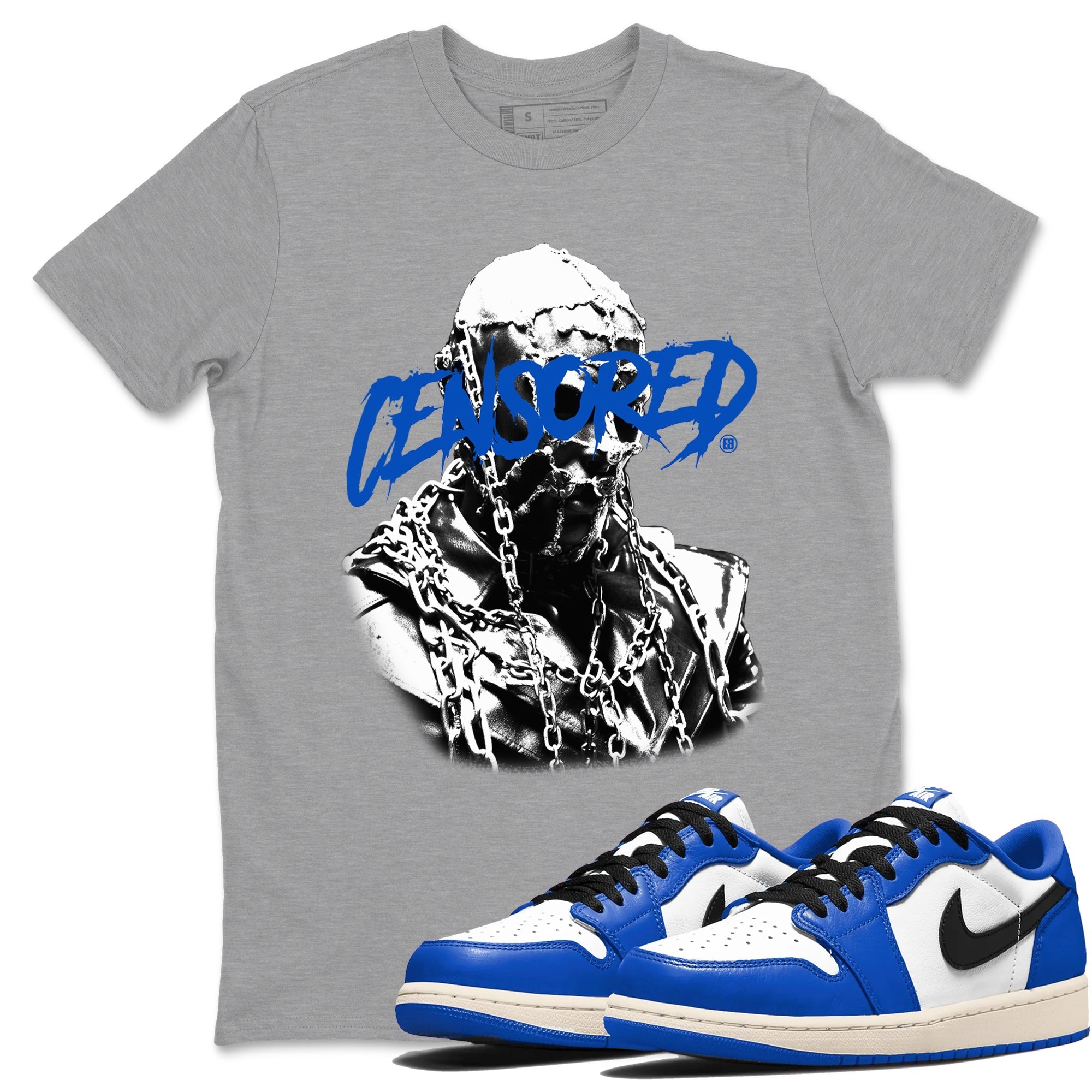 Censored Graphic snkmatch Tees - Air Jordan 1 Game Royal