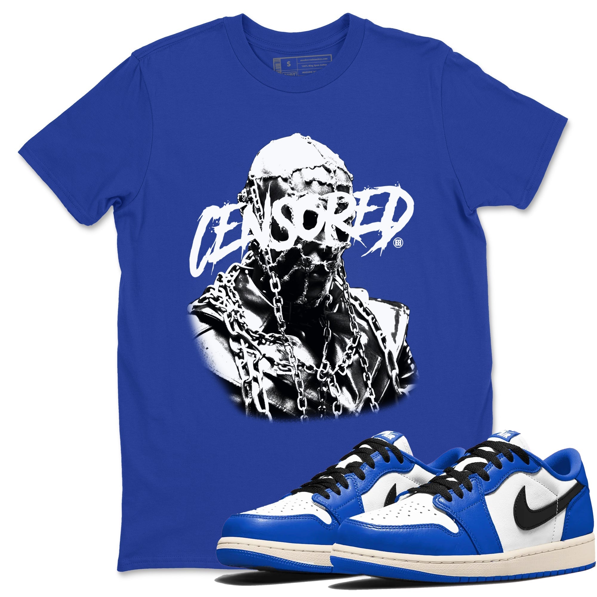 Censored Graphic snkmatch Tees - Air Jordan 1 Game Royal