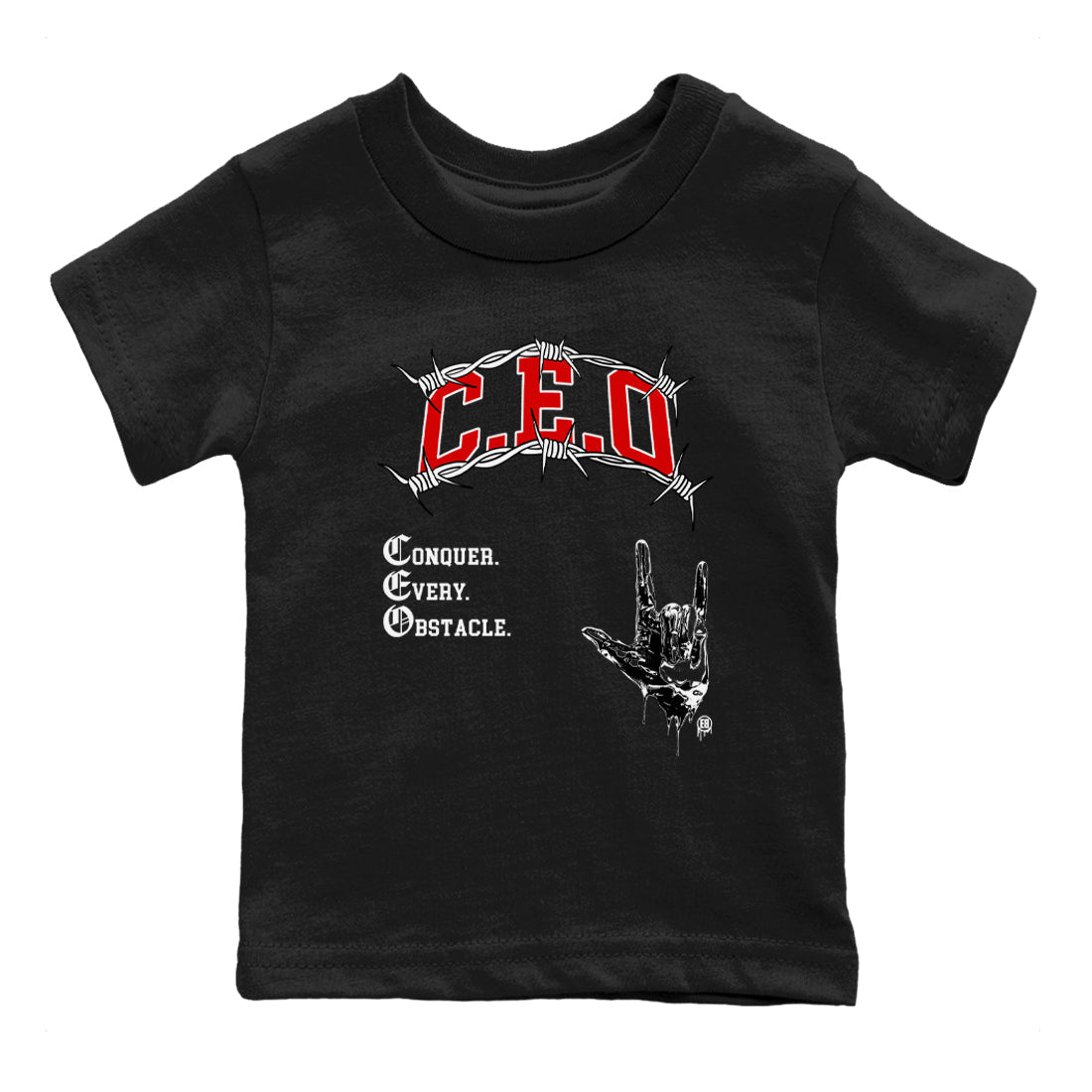 CEO snkmatch Tees Kids - Air Jordan 1 Black Toe Reimagined