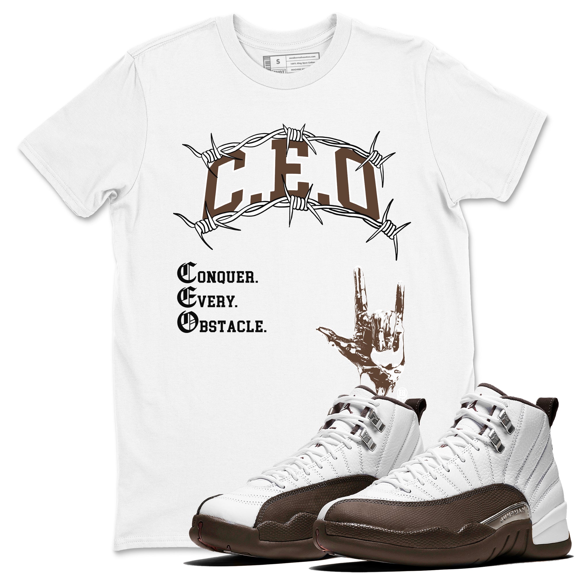 CEO snkmatch Tees - Air Jordan 12 Baroque Brown