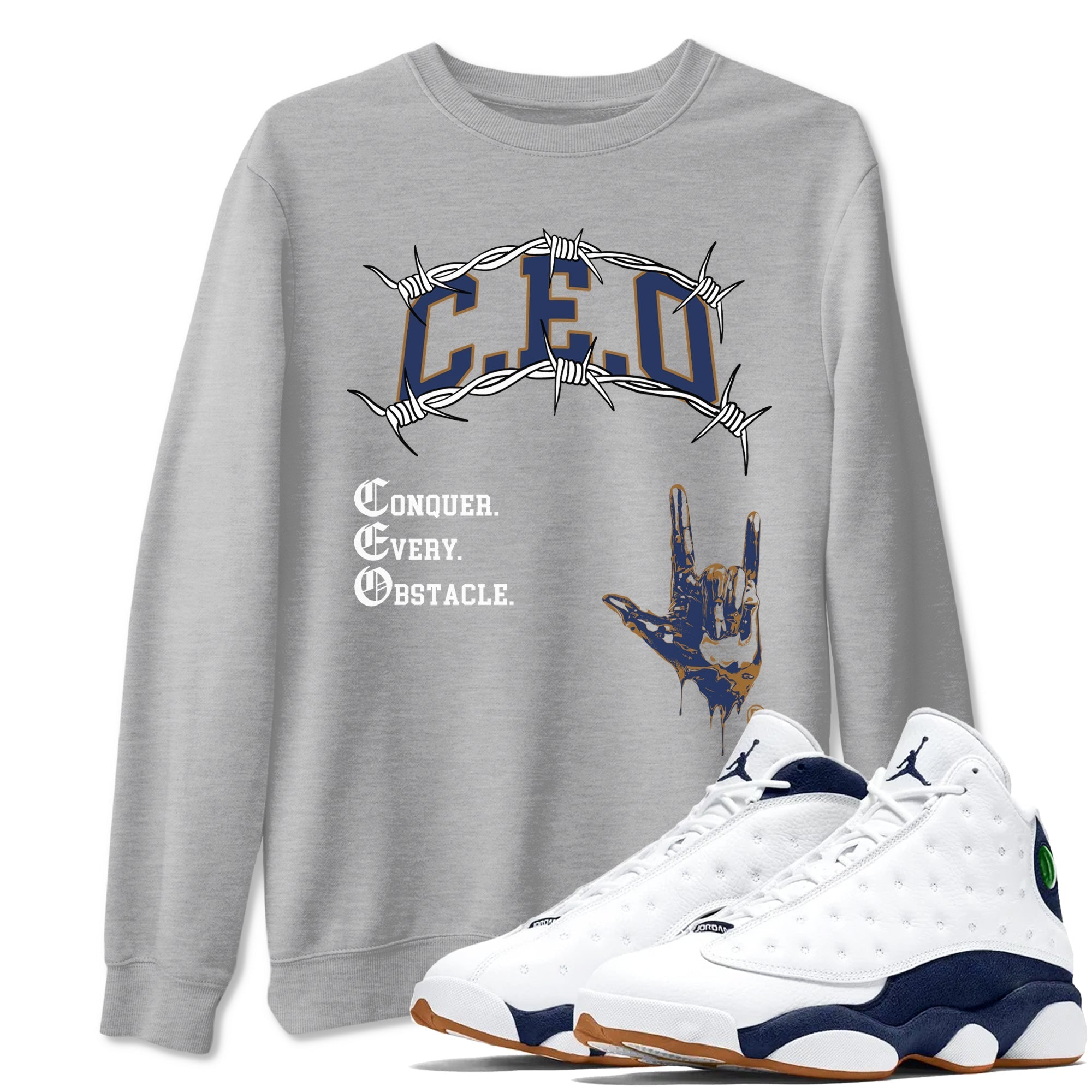 CEO snkmatch Tees - Air Jordan 13 Midnight Navy