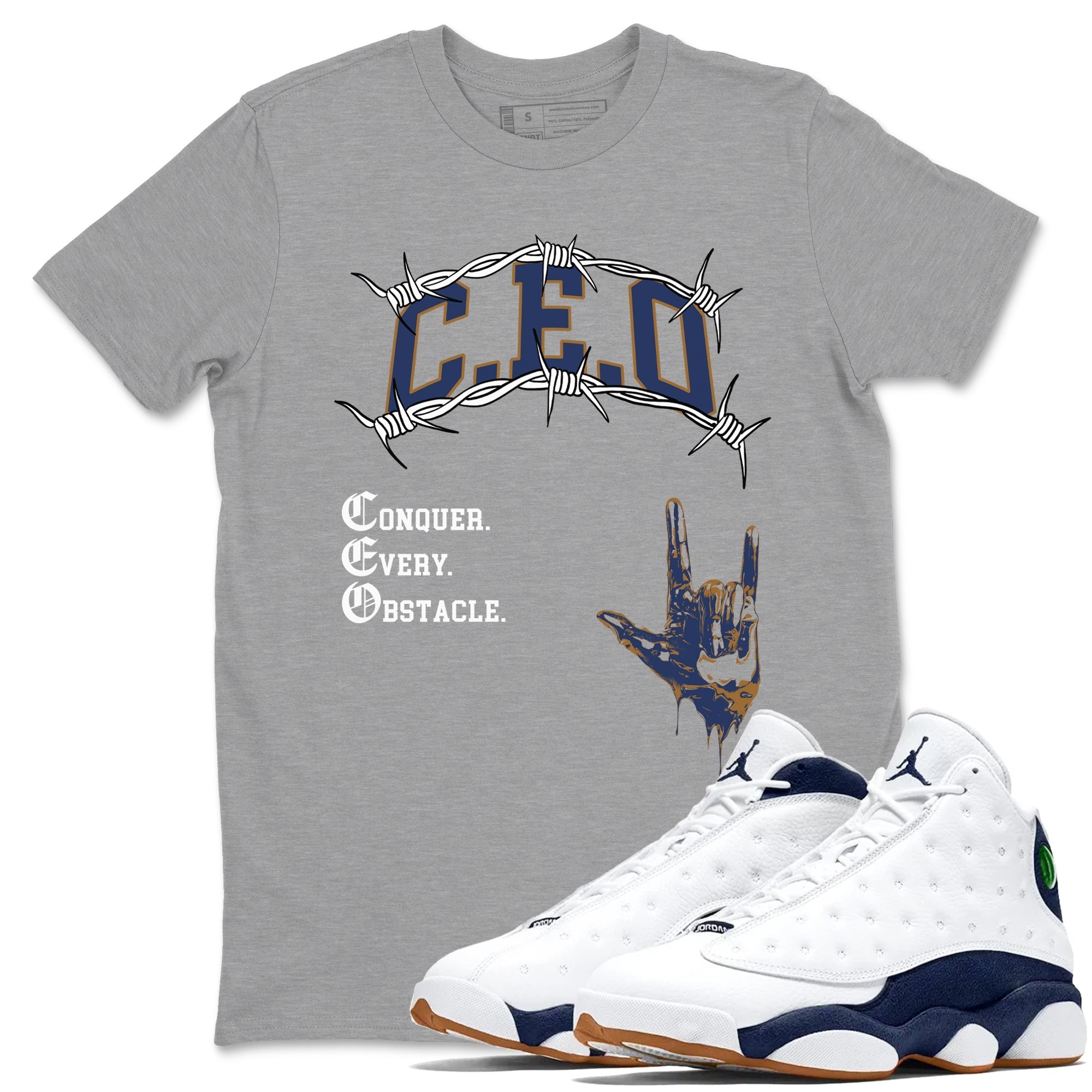 CEO snkmatch Tees - Air Jordan 13 Midnight Navy