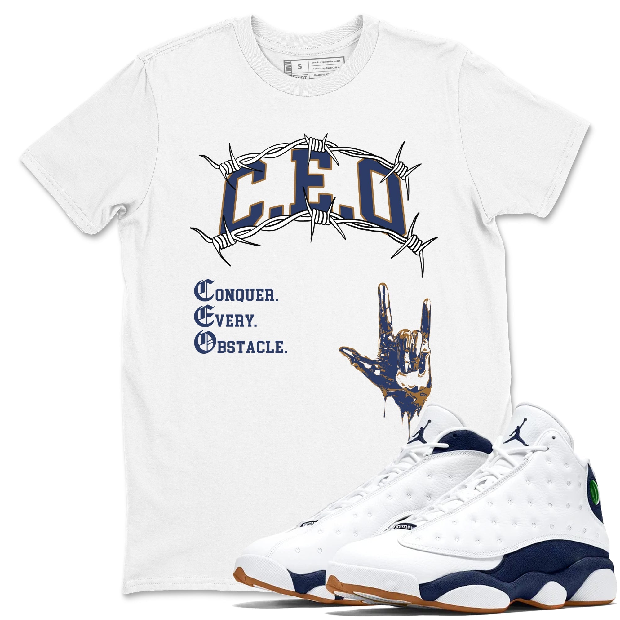 CEO snkmatch Tees - Air Jordan 13 Midnight Navy