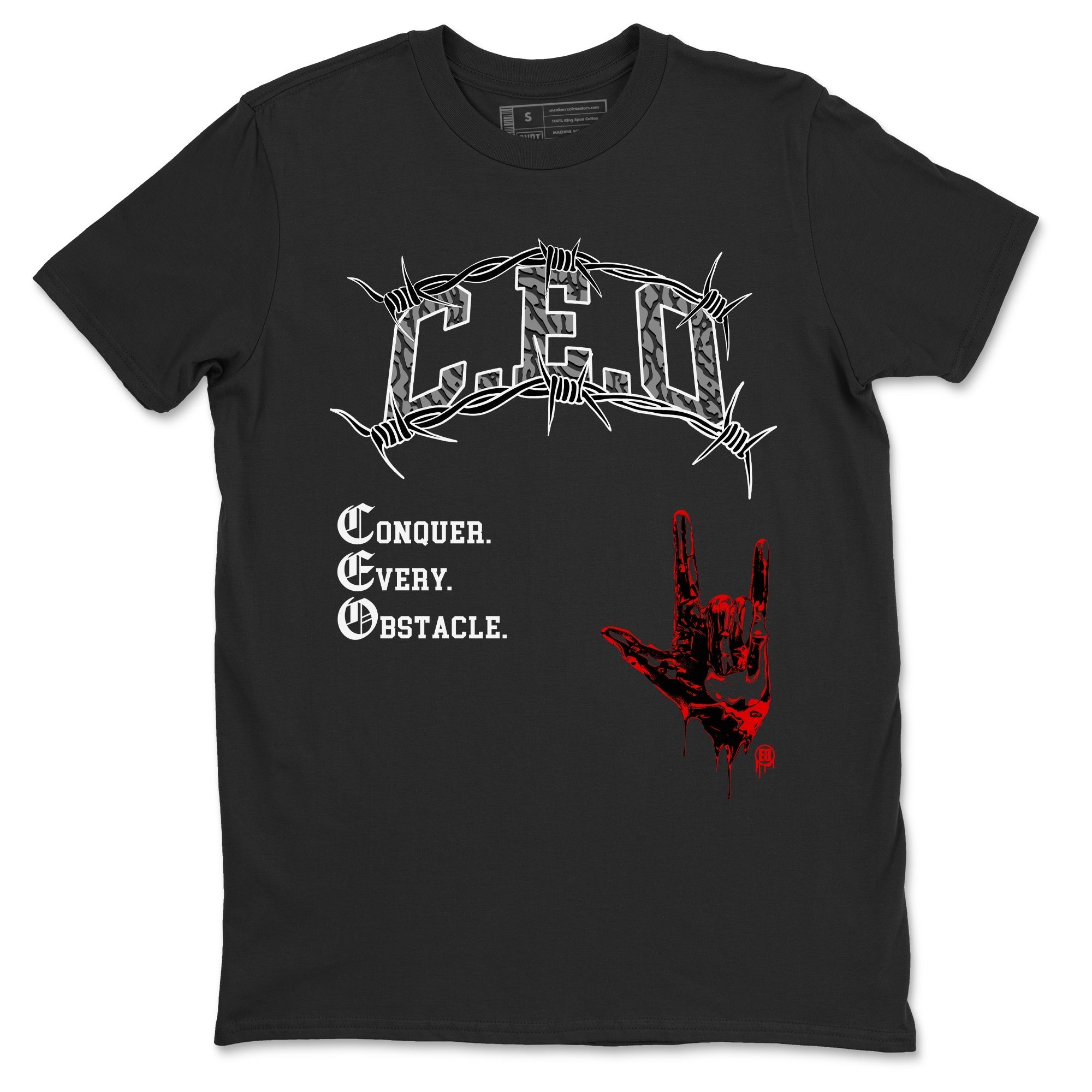 CEO snkmatch Tees - Air Jordan 3 Black Cement