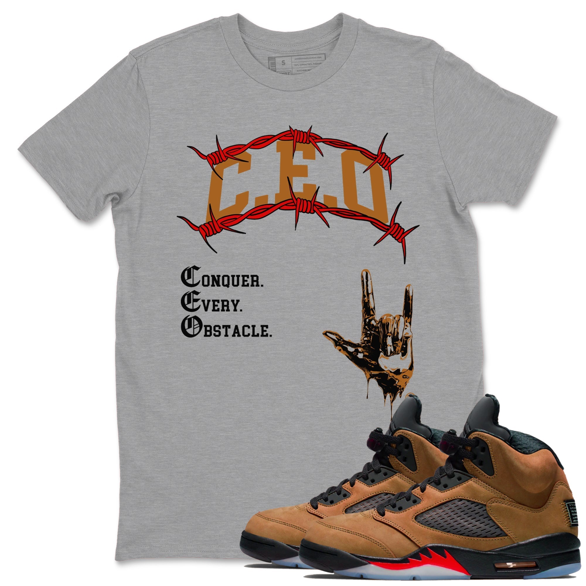 CEO snkmatch Tees - Air Jordan 5 Archaeo Brown