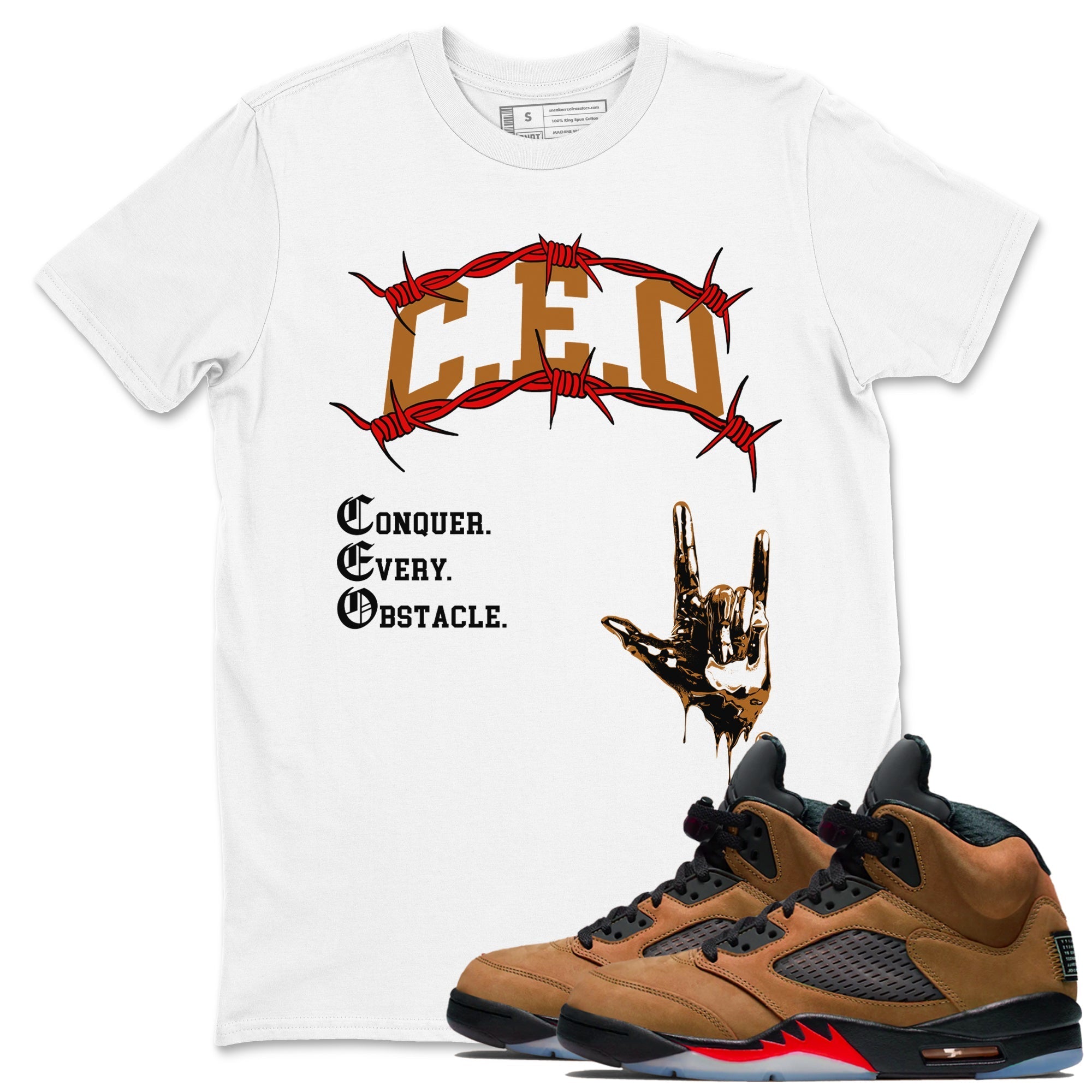 CEO snkmatch Tees - Air Jordan 5 Archaeo Brown
