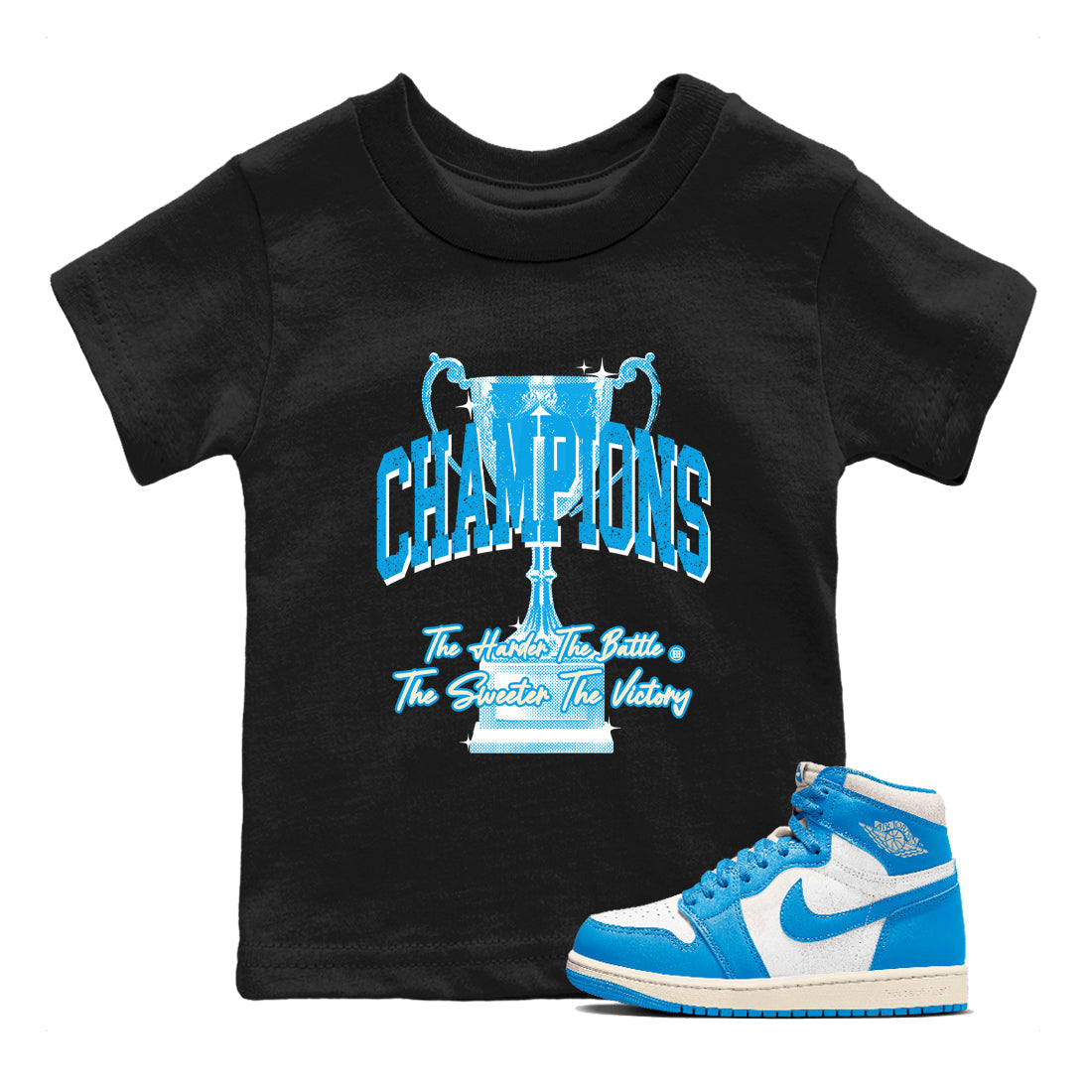 Champions Trophy snkmatch Tees Kids - Air Jordan 1 UNC Reimagined