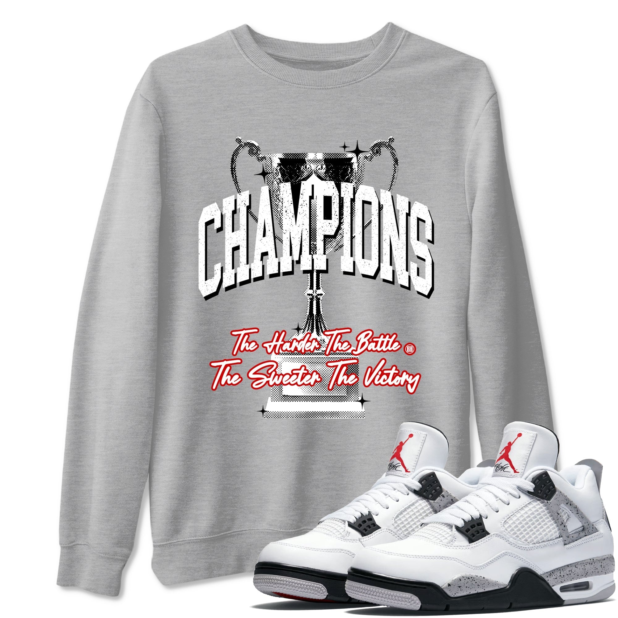Champions Trophy snkmatch Tees - Air Jordan 4 White Cement
