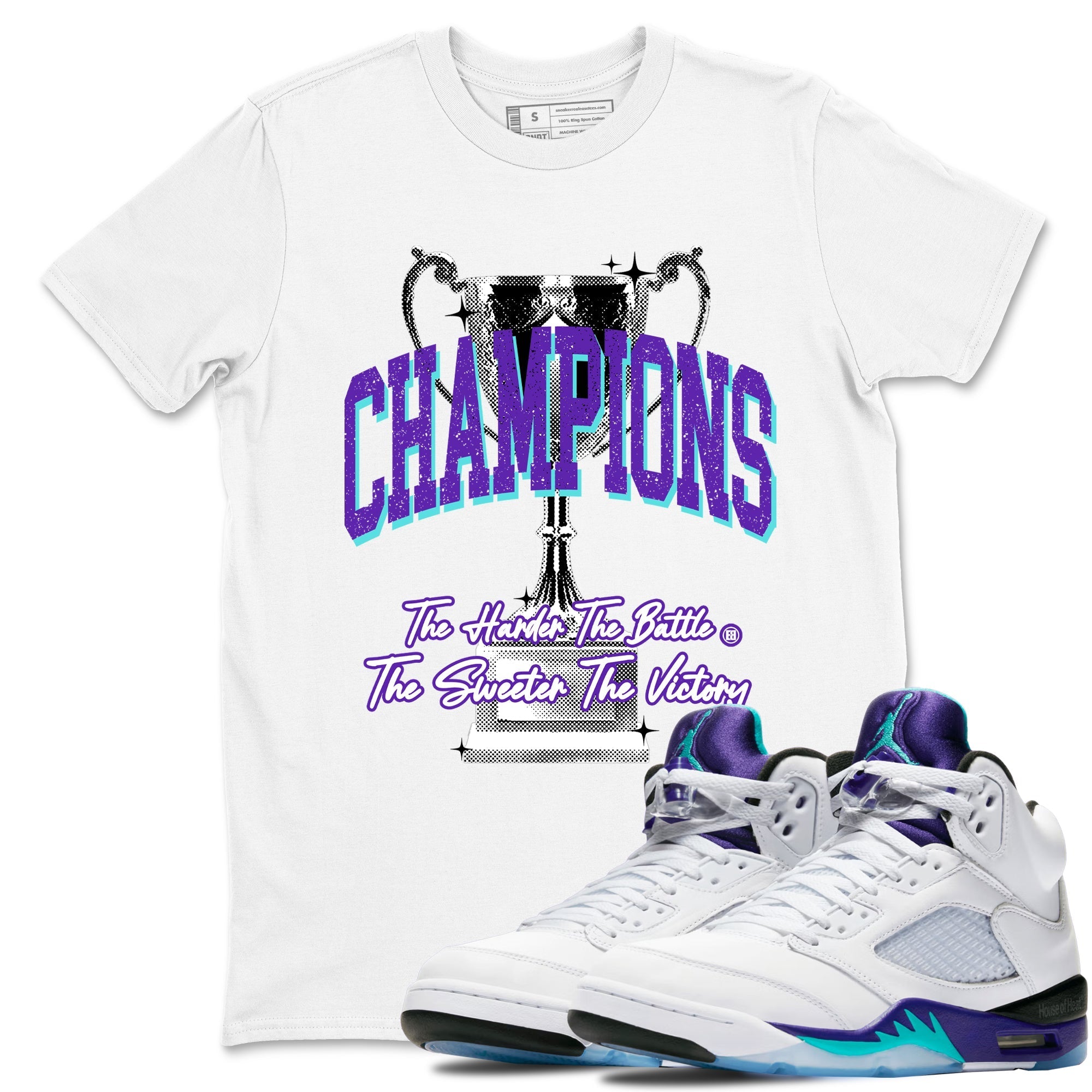 Champions Trophy snkmatch Tees - Air Jordan 5 Grape