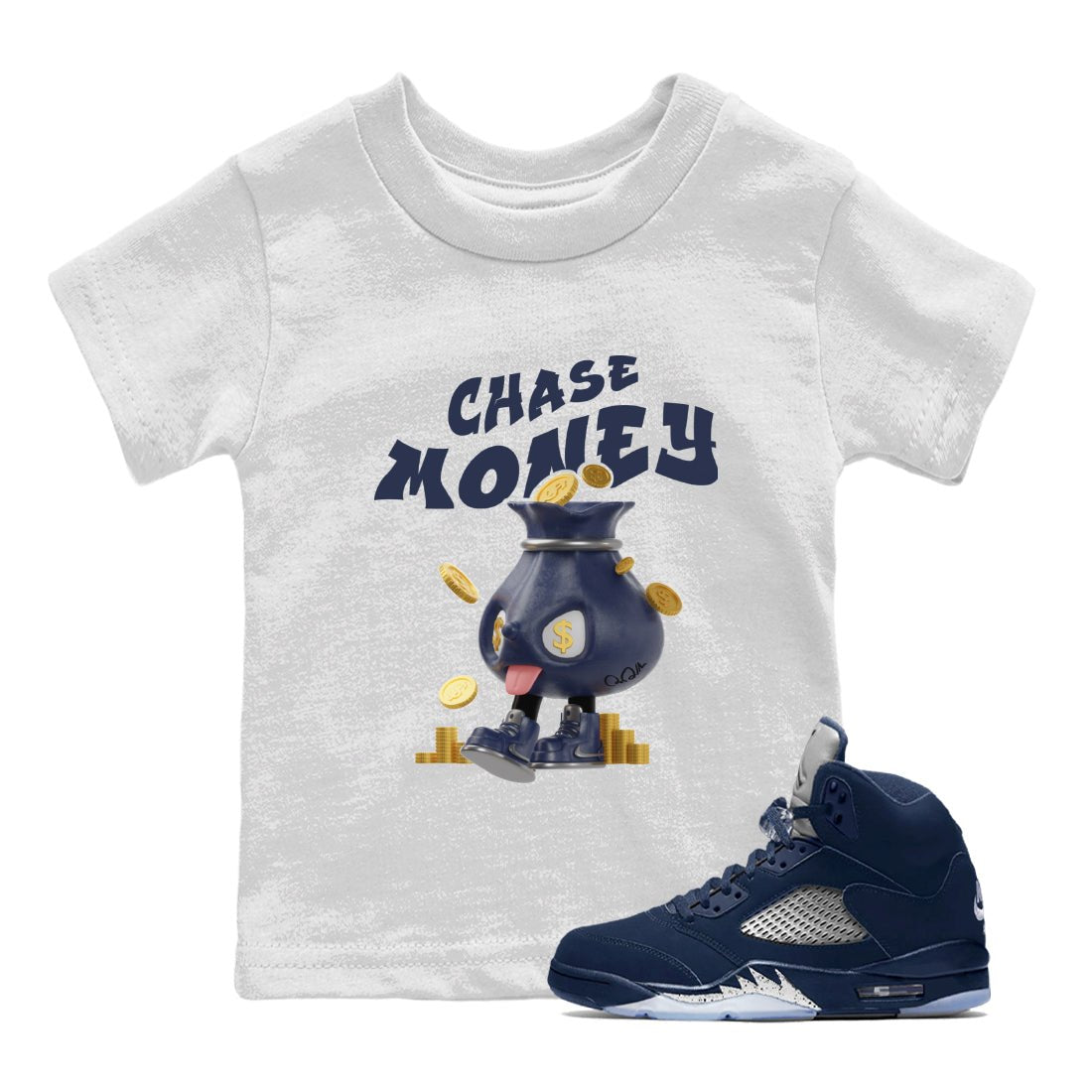 Chase Money snkmatch Tee Kids - Air Jordan 5 Georgetown
