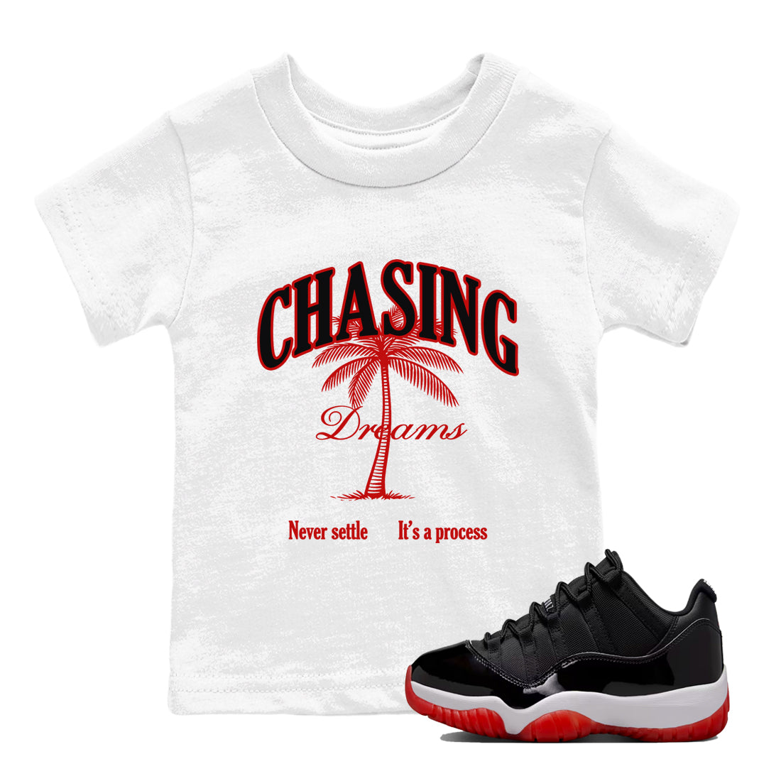 Chasing Dreams snkmatch Tees Kids - Air Jordan 11 Bred