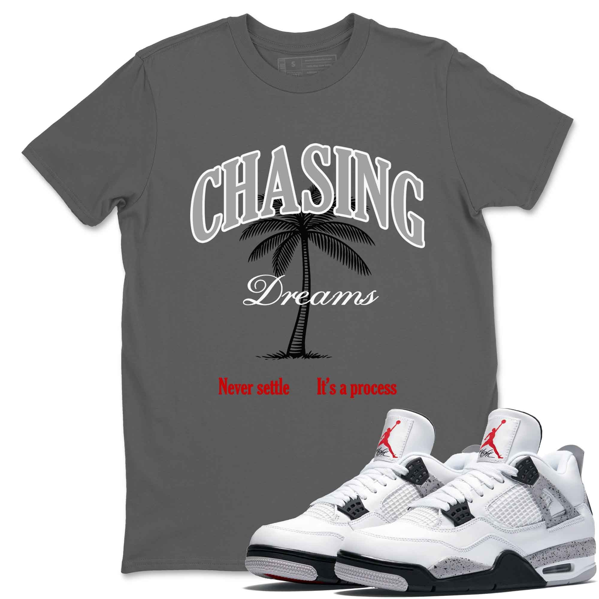 Chasing Dreams snkmatch Tees - Air Jordan 4 White Cement