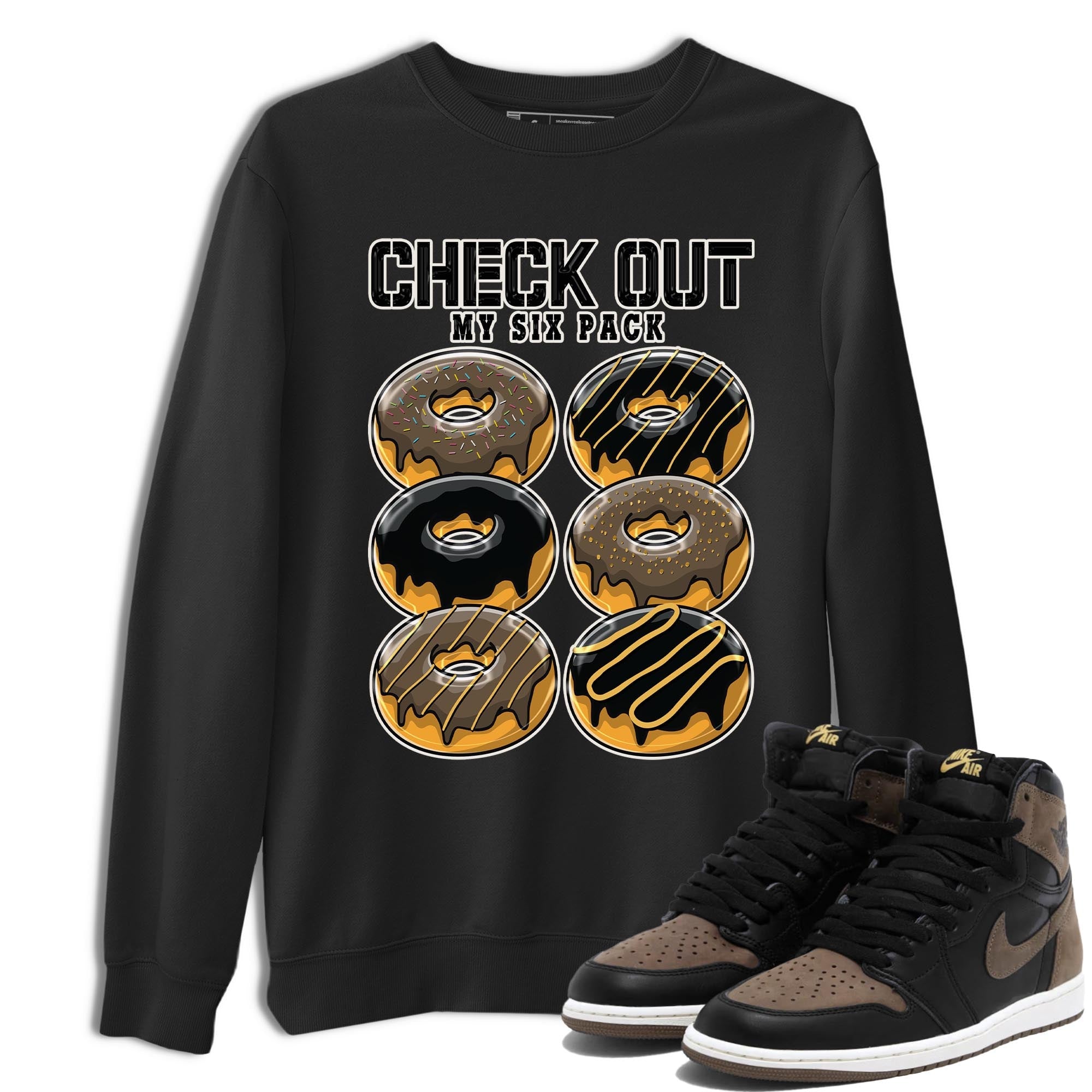 Check Out My Six Pack snkmatch Tee - Air Jordan 1 Palomino