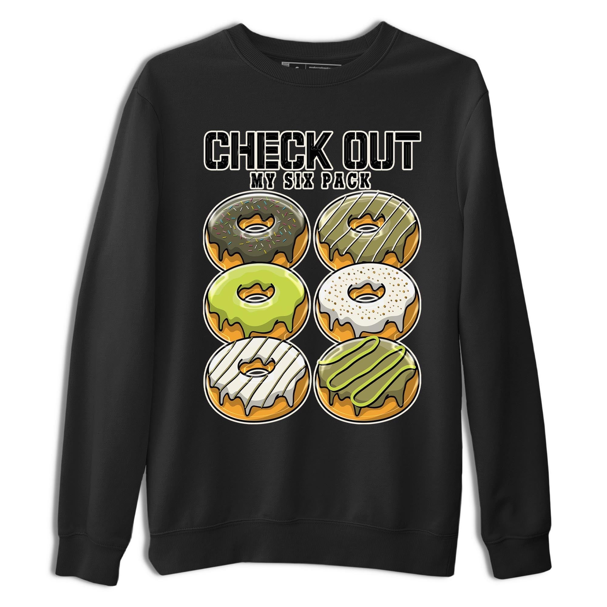 Check Out My Six Pack snkmatch Tee - Air Jordan 1 Travis Scott Golf Olive