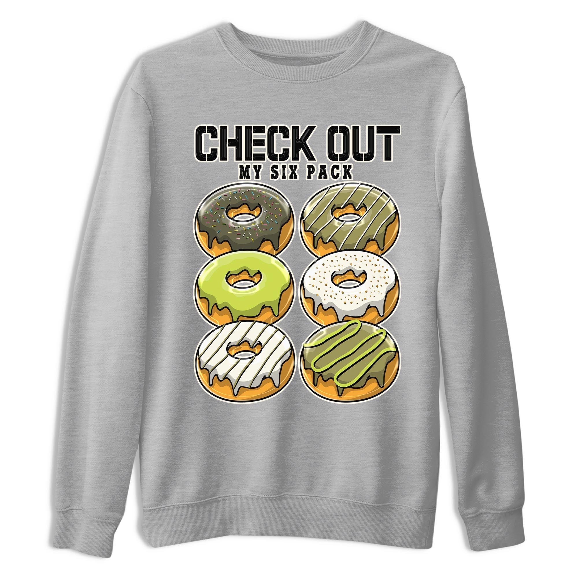 Check Out My Six Pack snkmatch Tee - Air Jordan 1 Travis Scott Golf Olive