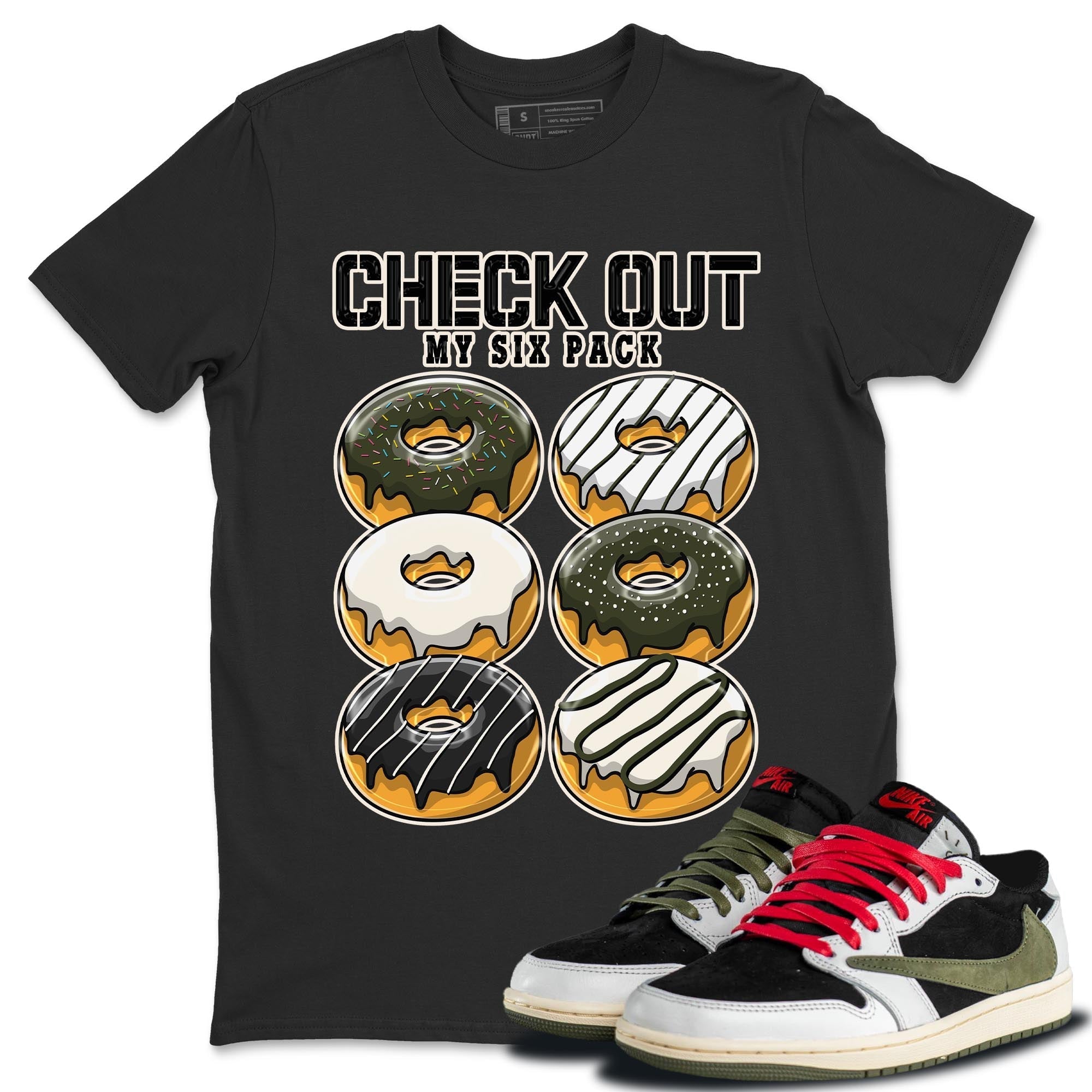 Check Out My Six Pack Unisex Tops - Air Jordan 1 Travis Scott Olive
