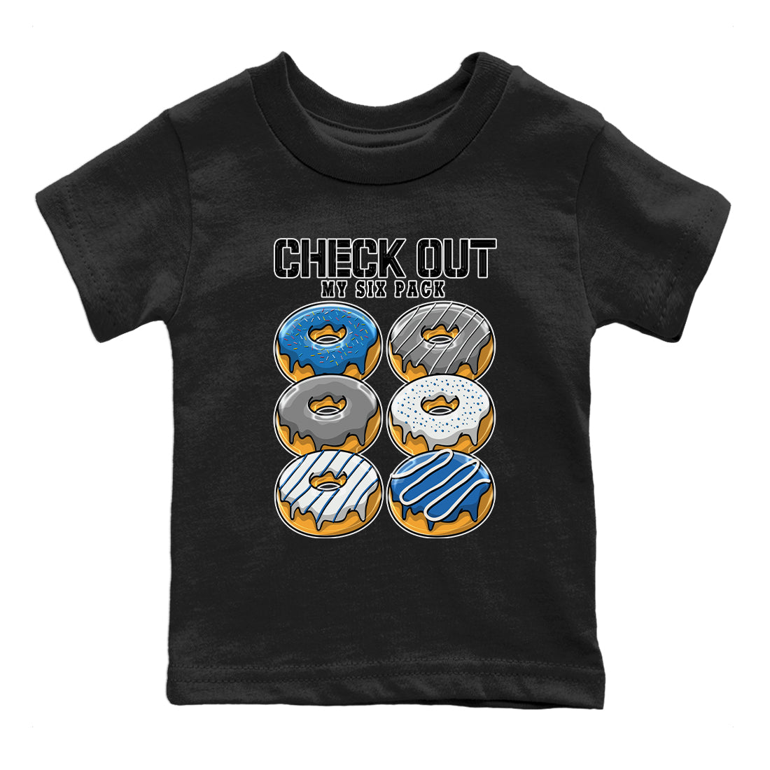 Check Out My Six Pack Kids Tops - Air Jordan 1 True Blue