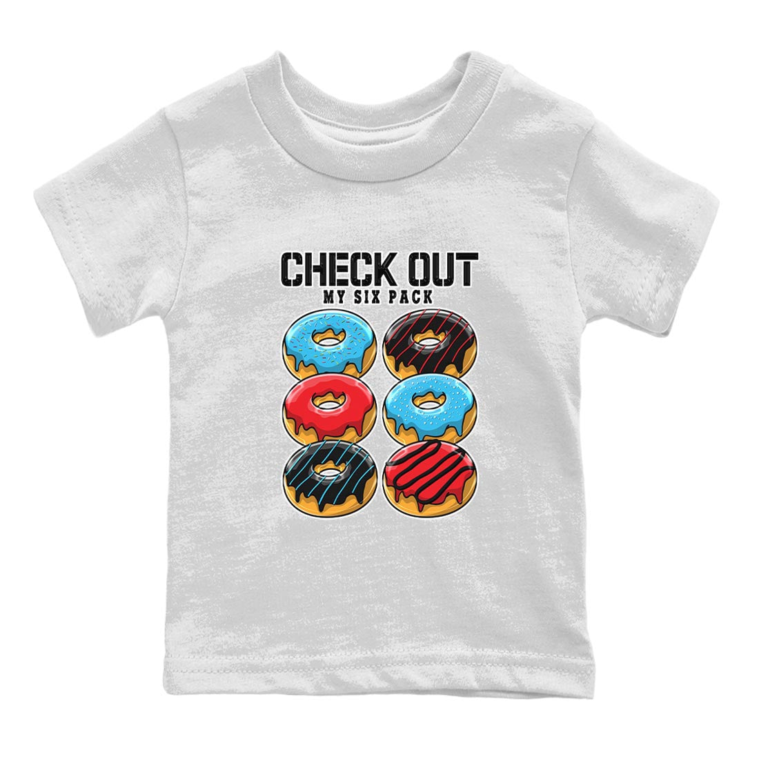 Check Out My Six Pack snkmatch Tee Kids - Air Jordan 1 UNC to Chicago