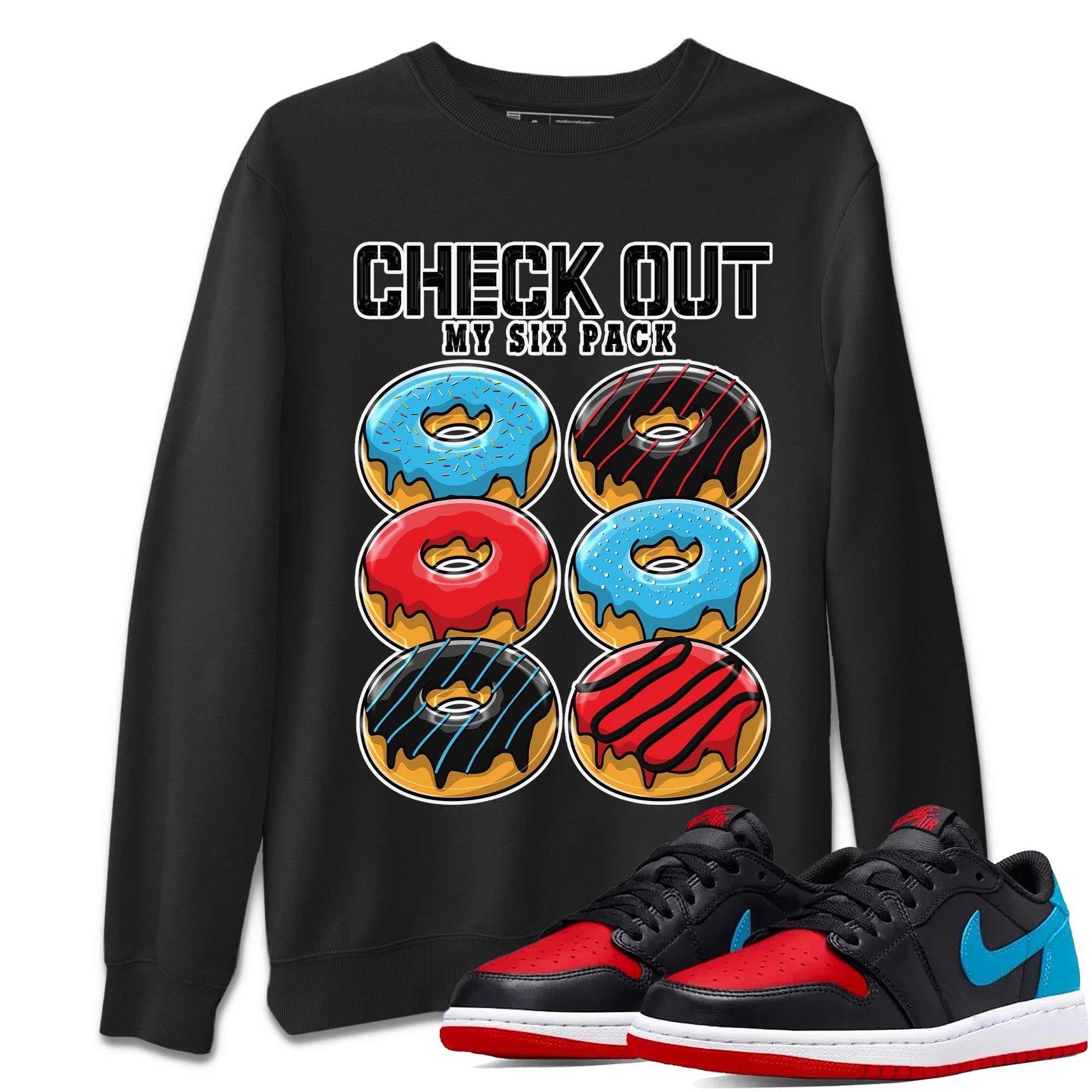 Check Out My Six Pack snkmatch Tee - Air Jordan 1 UNC to Chicago