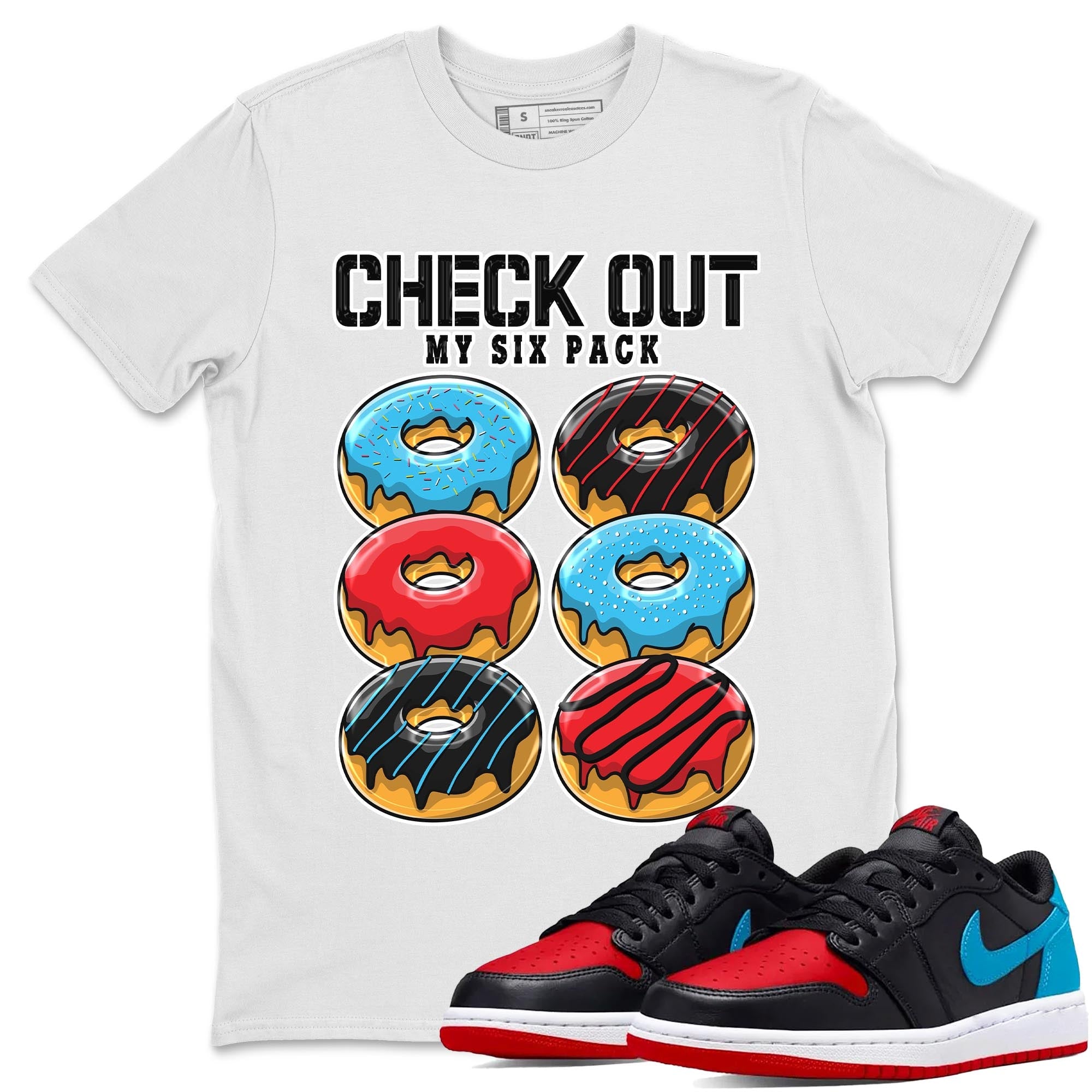 Check Out My Six Pack snkmatch Tee - Air Jordan 1 UNC to Chicago