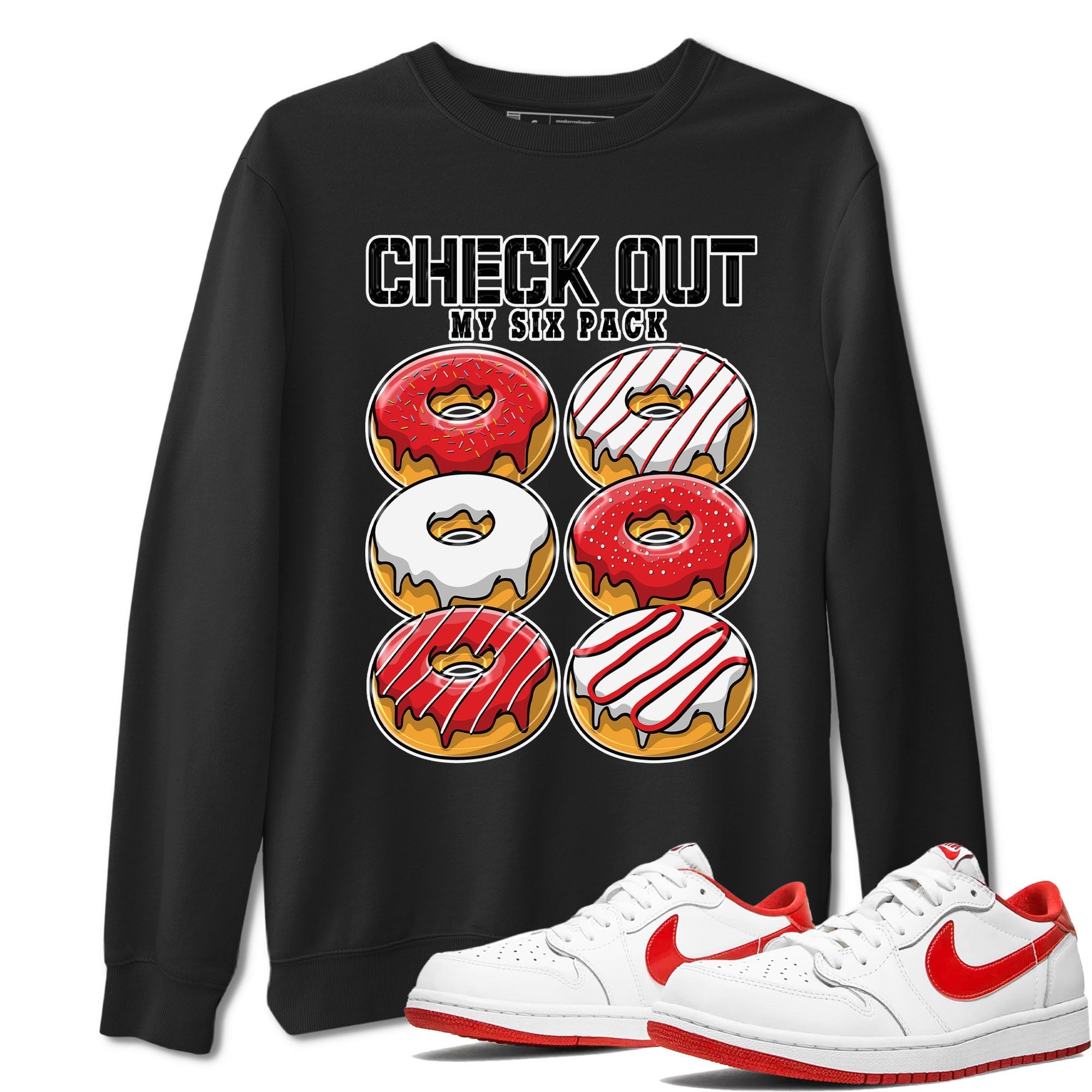 Check Out My Six Pack snkmatch Tee - Air Jordan 1 University Red
